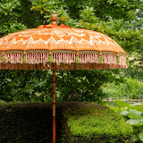 Bamboo garden parasol - Archer Orange Garden Umbrella