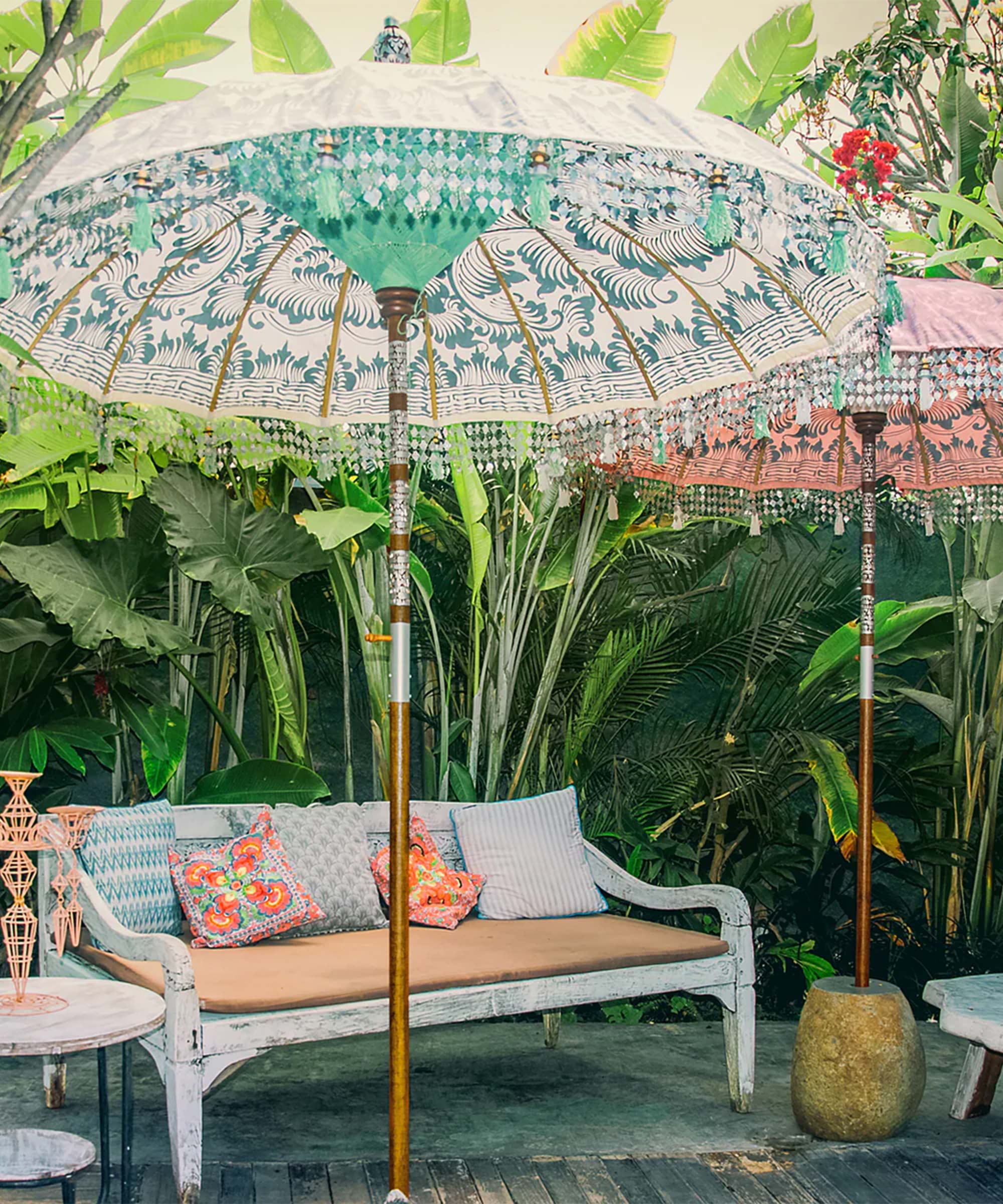 East London Parasol Company Ltd - Cher Round Bamboo Parasol- damaged- 1 left