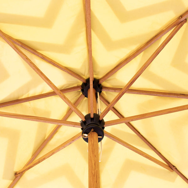 Stylish zig zag garden umbrella - Edmund Green striped parasol
