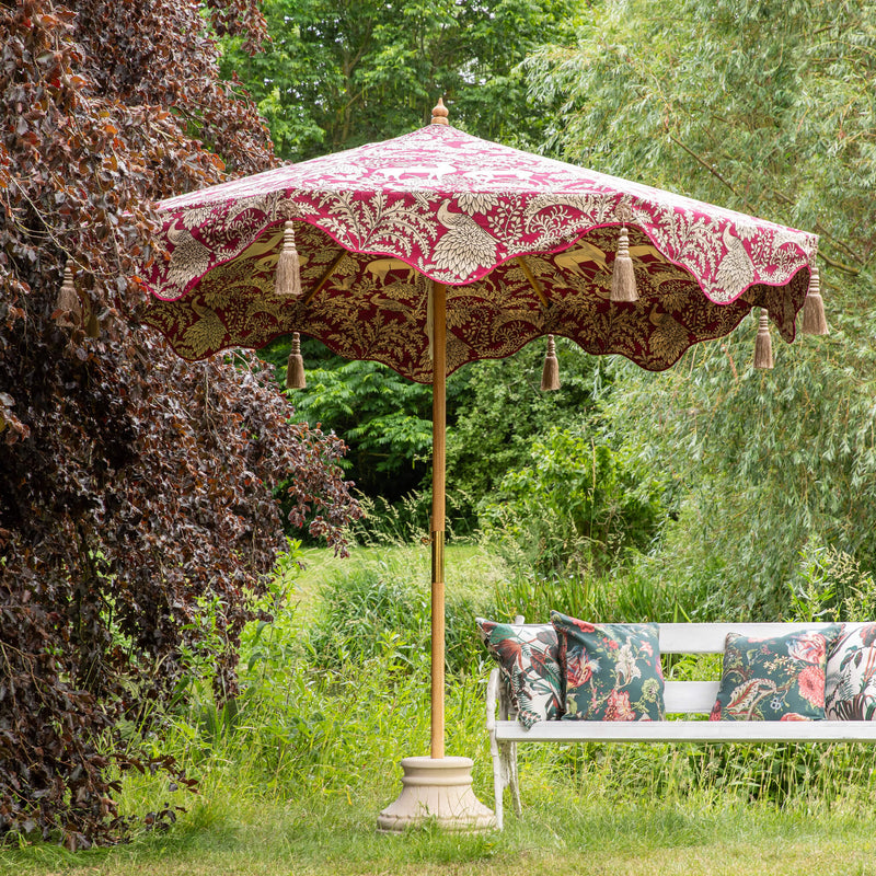 Stylish botanical garden umbrella - Elizabeth Warner House Balmoral print parasol
