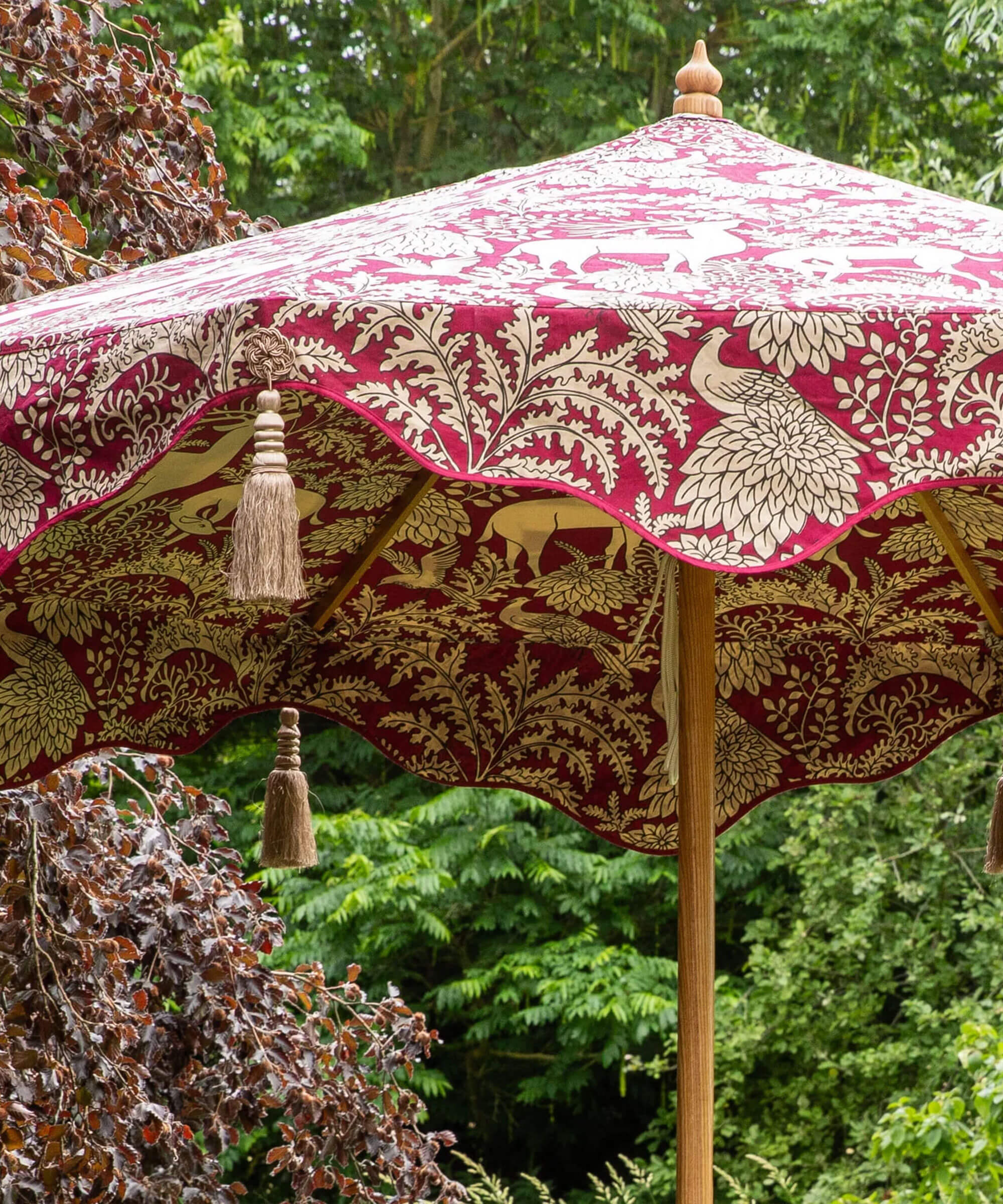 East London Parasol Company Ltd - Elizabeth Ruby Octagonal Parasol - ELPC x Warner House