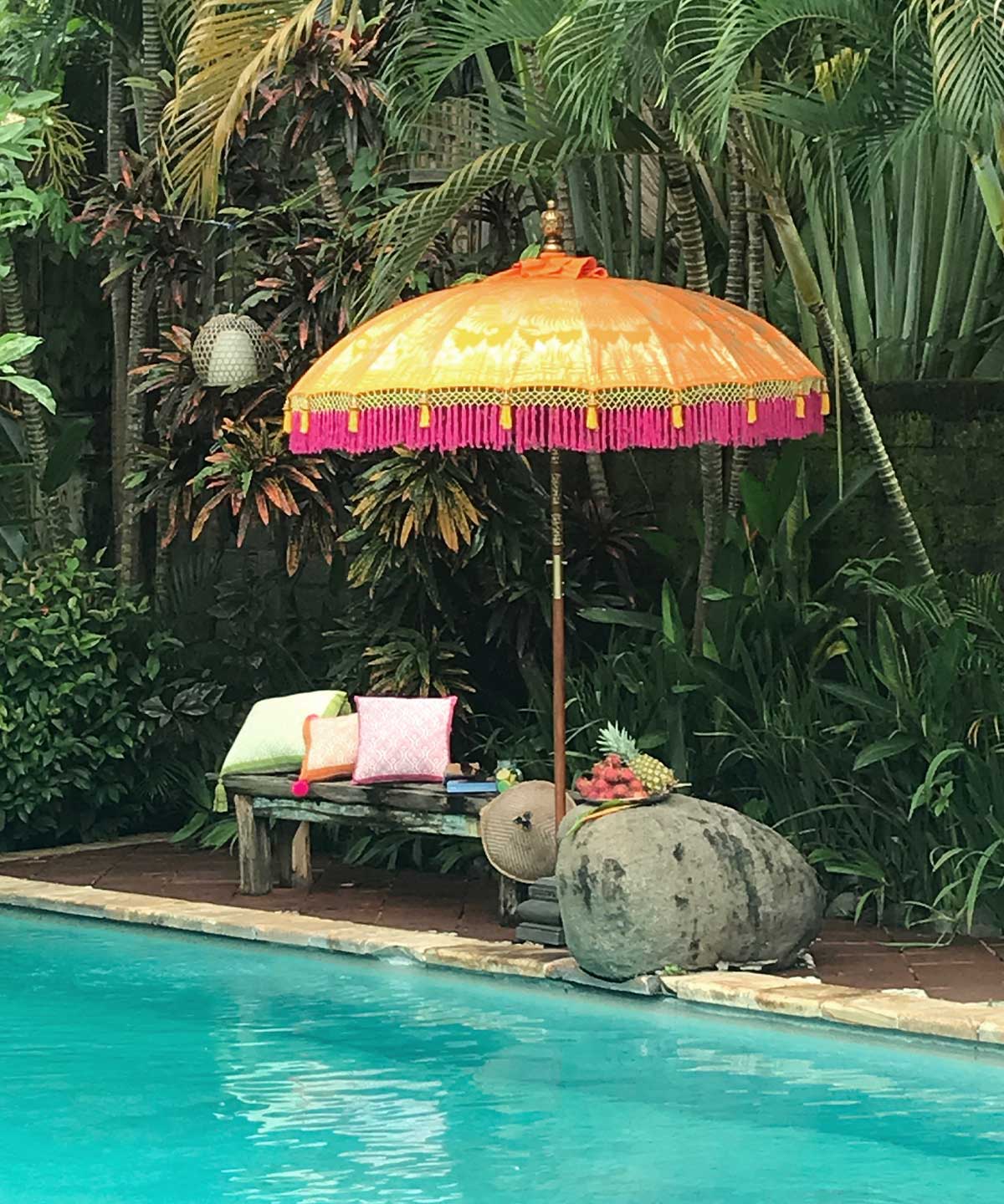 East London Parasol Company Ltd - Etta Round Bamboo Parasol- last one left