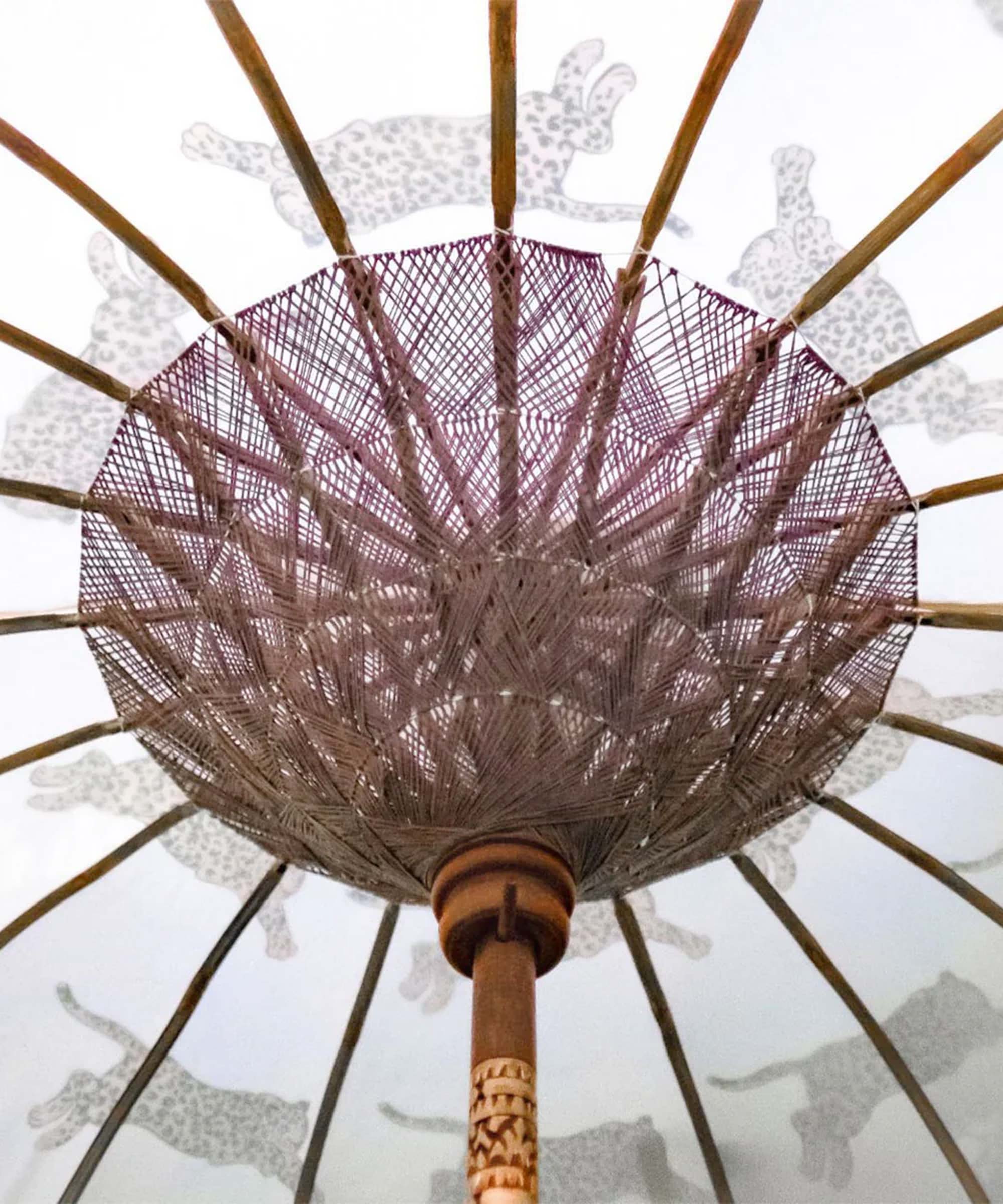 East London Parasol Company Ltd - Gloria Round Bamboo Parasol (Only 3 left)