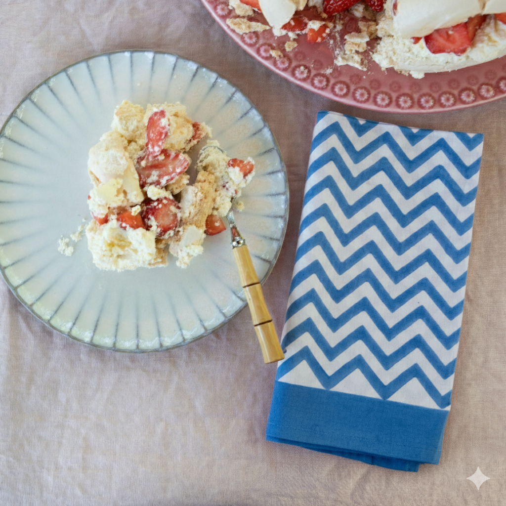 East London Parasol Company Ltd - Six Navy Zig Zag Napkins (only 10 left)