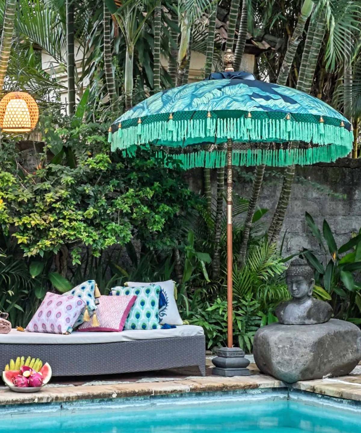 East London Parasol Company Ltd - Nina Round Bamboo Parasol (Only 1 Left)