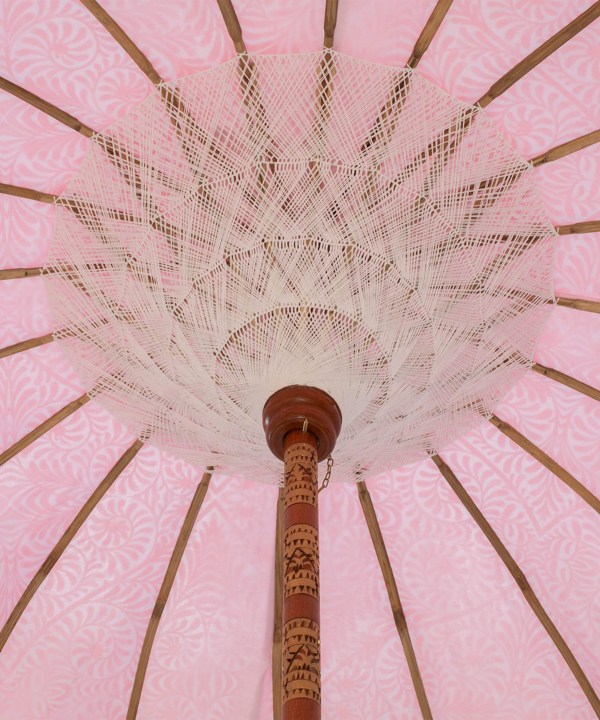 East London Parasol Company Ltd - Lexham Rose Round Bamboo Parasol