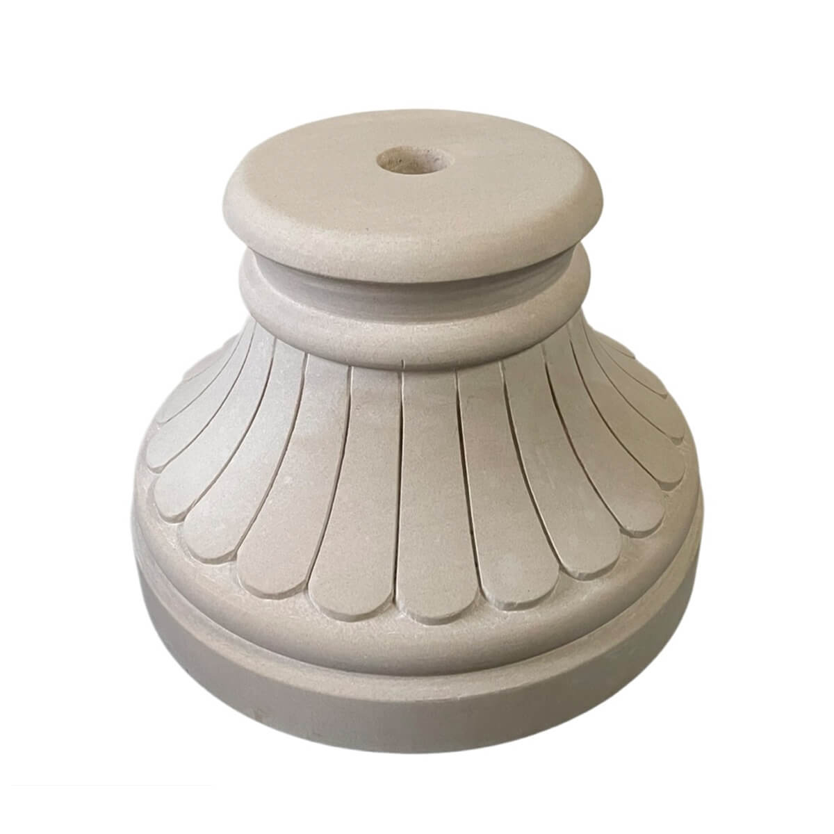 Flower Stone Base for Octagonal Parasols chic carved stone garden base