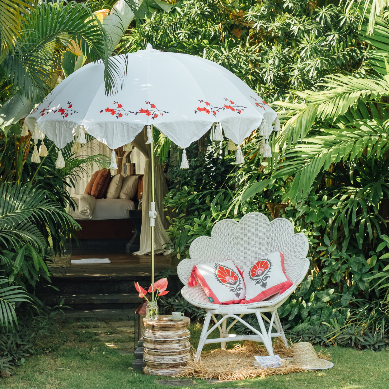 East London Parasol Company Ltd - Fuschia Suzani Cushion (sold out)