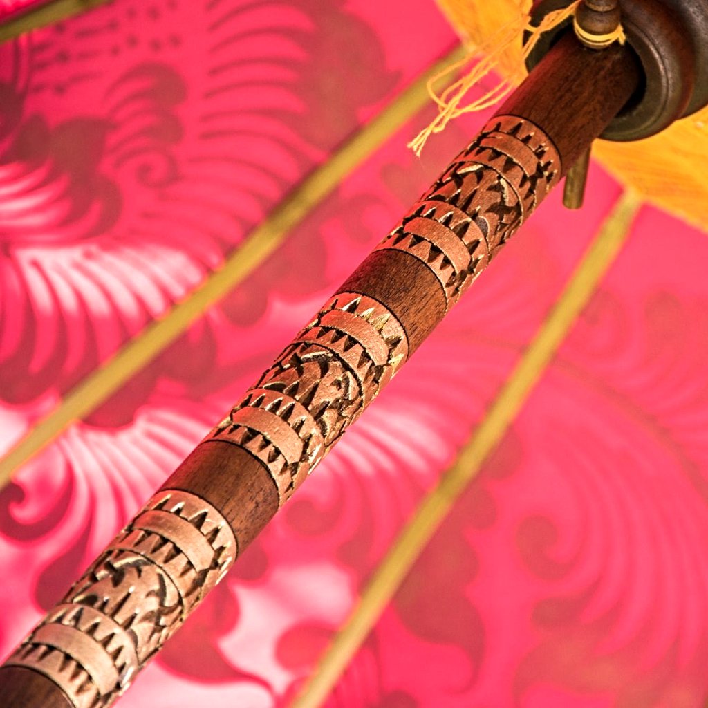 East London Parasol Company Ltd - Nina Round Bamboo Parasol (Only 1 Left)