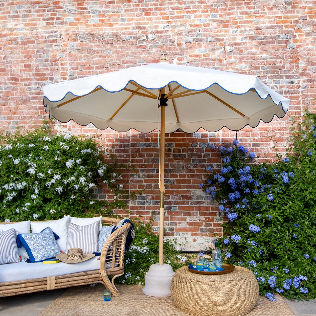 East London Parasol Company Ltd - Blue Holly Octagonal Canopy (2 Metre)