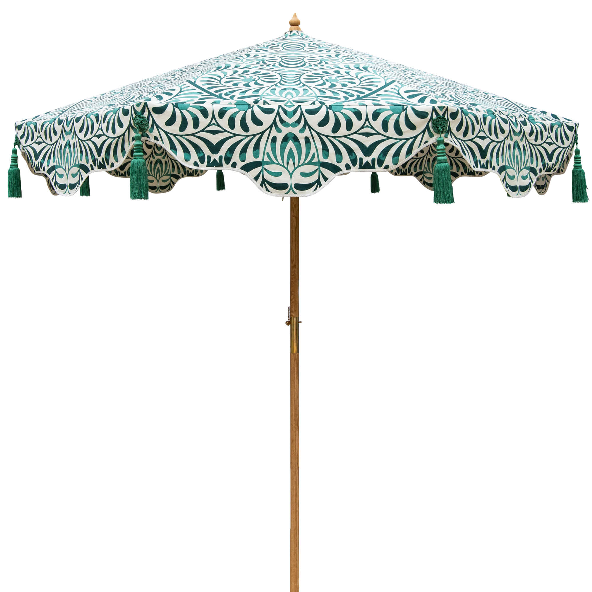 Lexham Teal Octagonal Parasol Luxury garden parasol East London