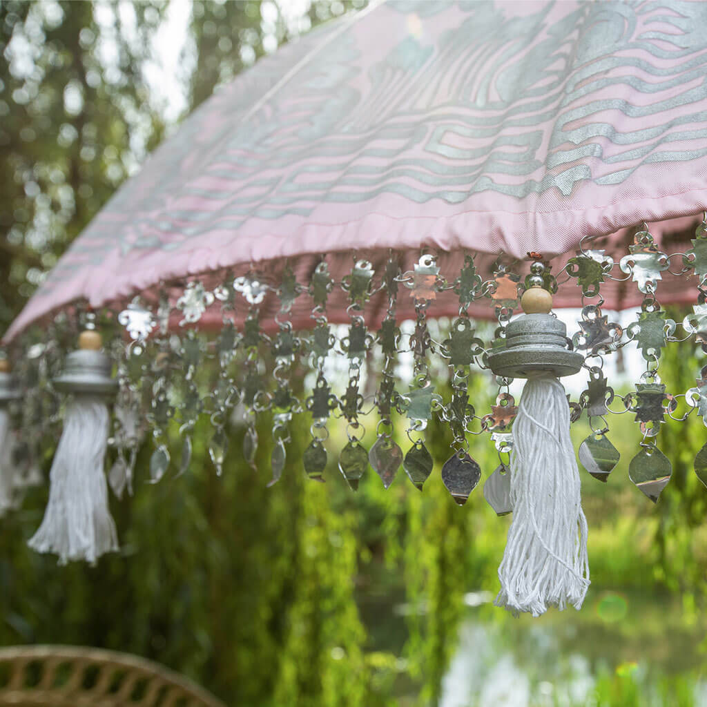 East London Parasol Company Ltd - Stevie Round Bamboo Parasol- reduced