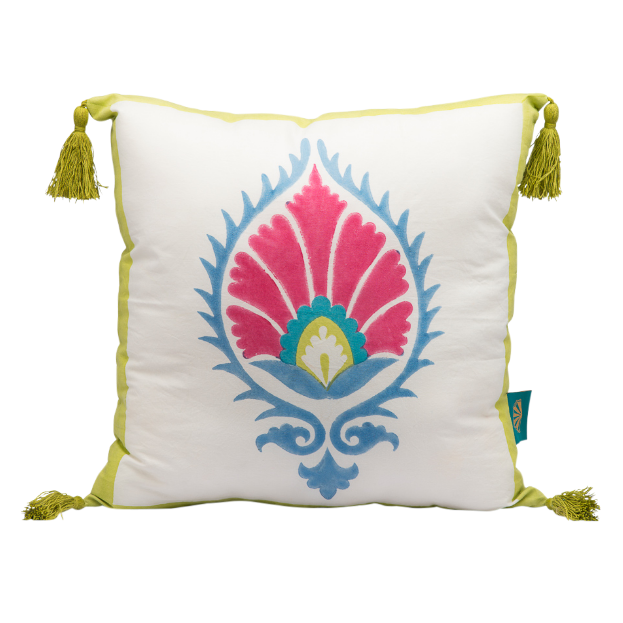 East London Parasol Company Ltd - Tangerine Suzani Cushion