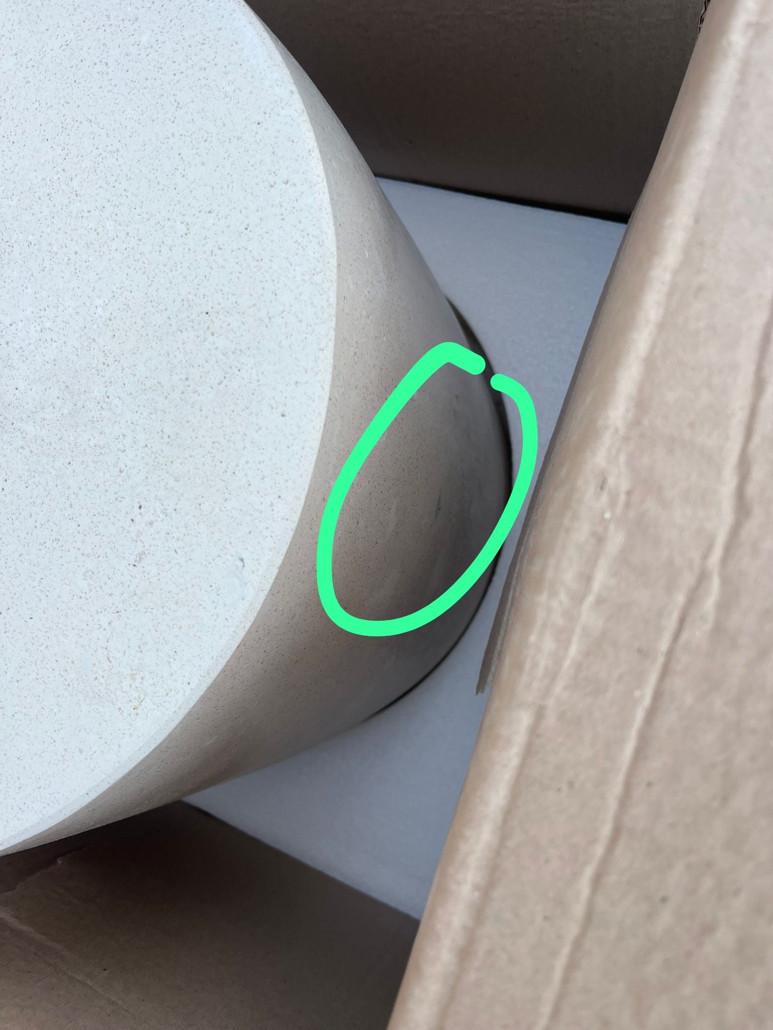 East London Parasol Company Ltd - Ibiza Base (Round Bamboo Parasol) discounted due to mark on the side. A return