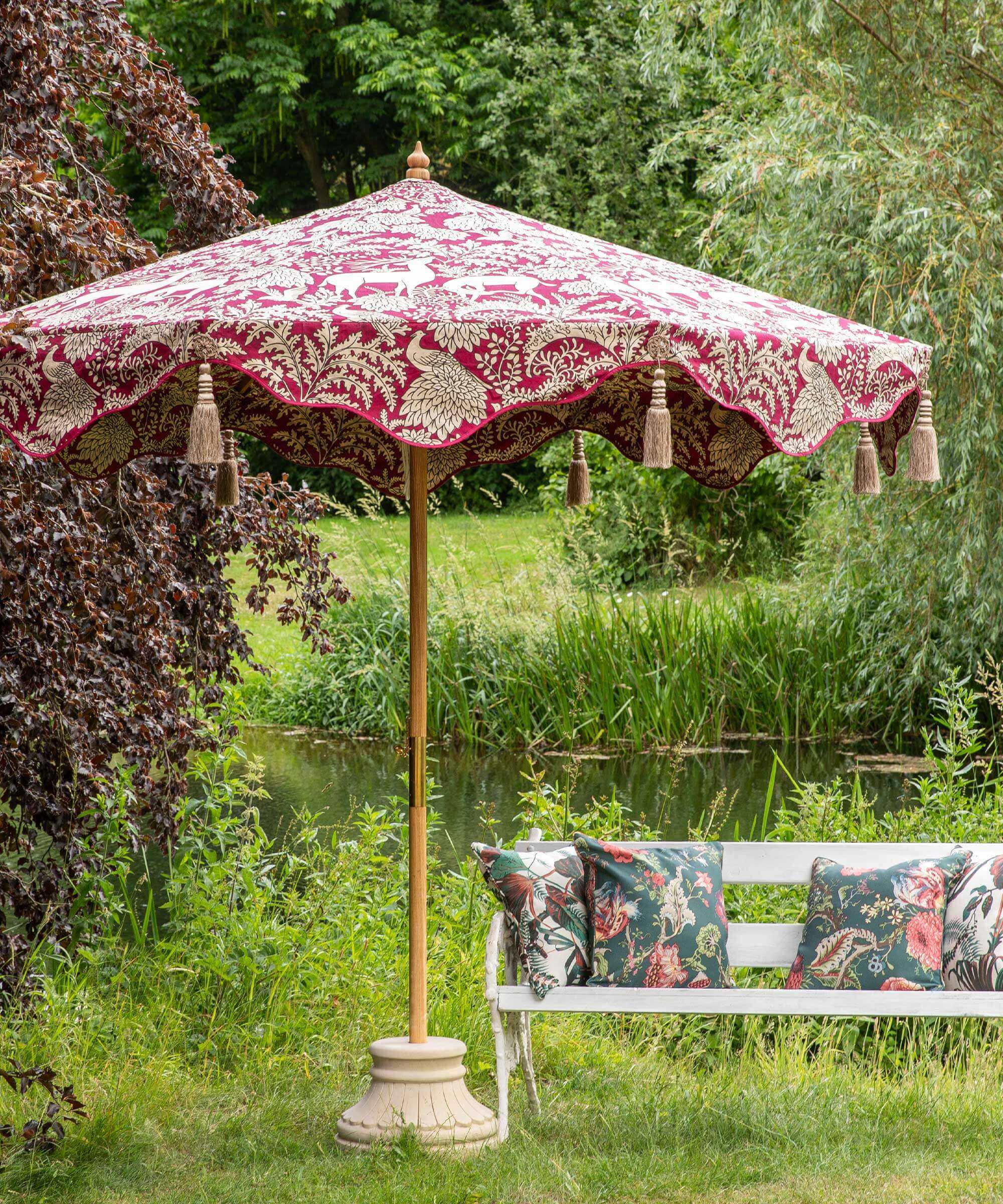 Elizabeth Ruby Octagonal Parasol - ELPC x Warner House