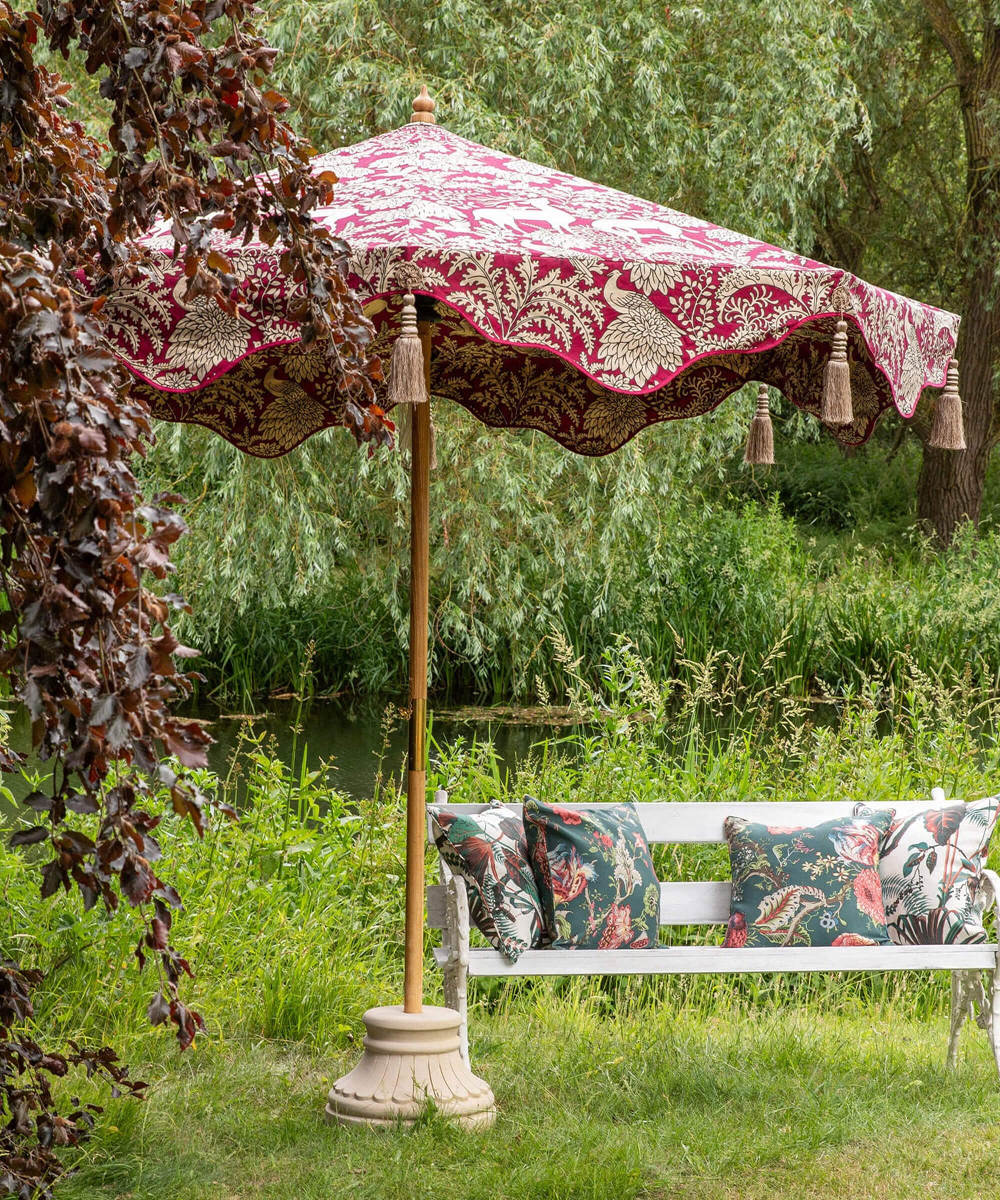 Elizabeth Ruby Octagonal Parasol - ELPC x Warner House