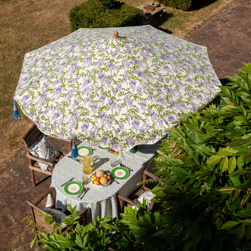 Stylish Floral Garden parasol - Flora Wisteria Garden Umbrella