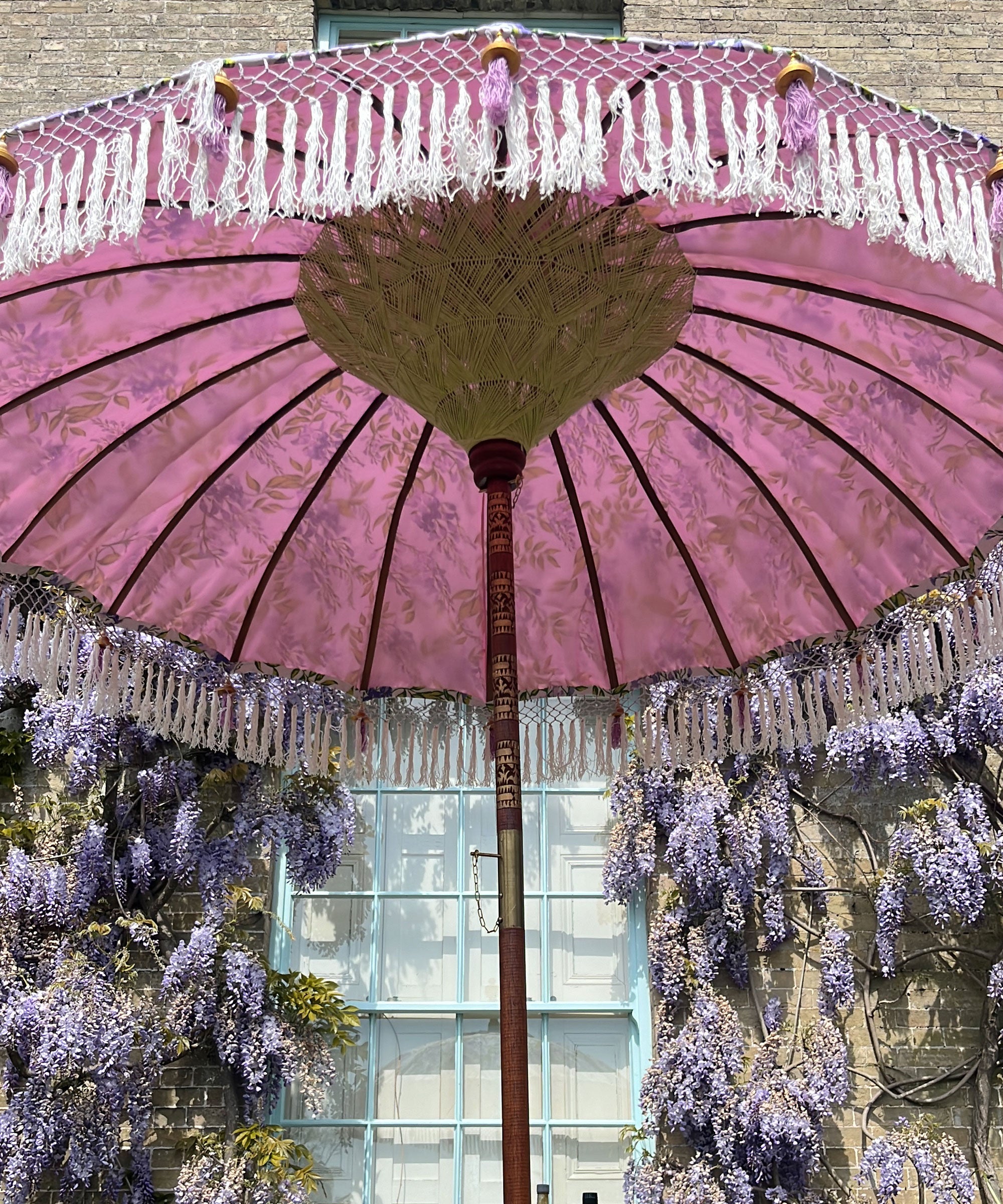 Flora Round Bamboo Parasol