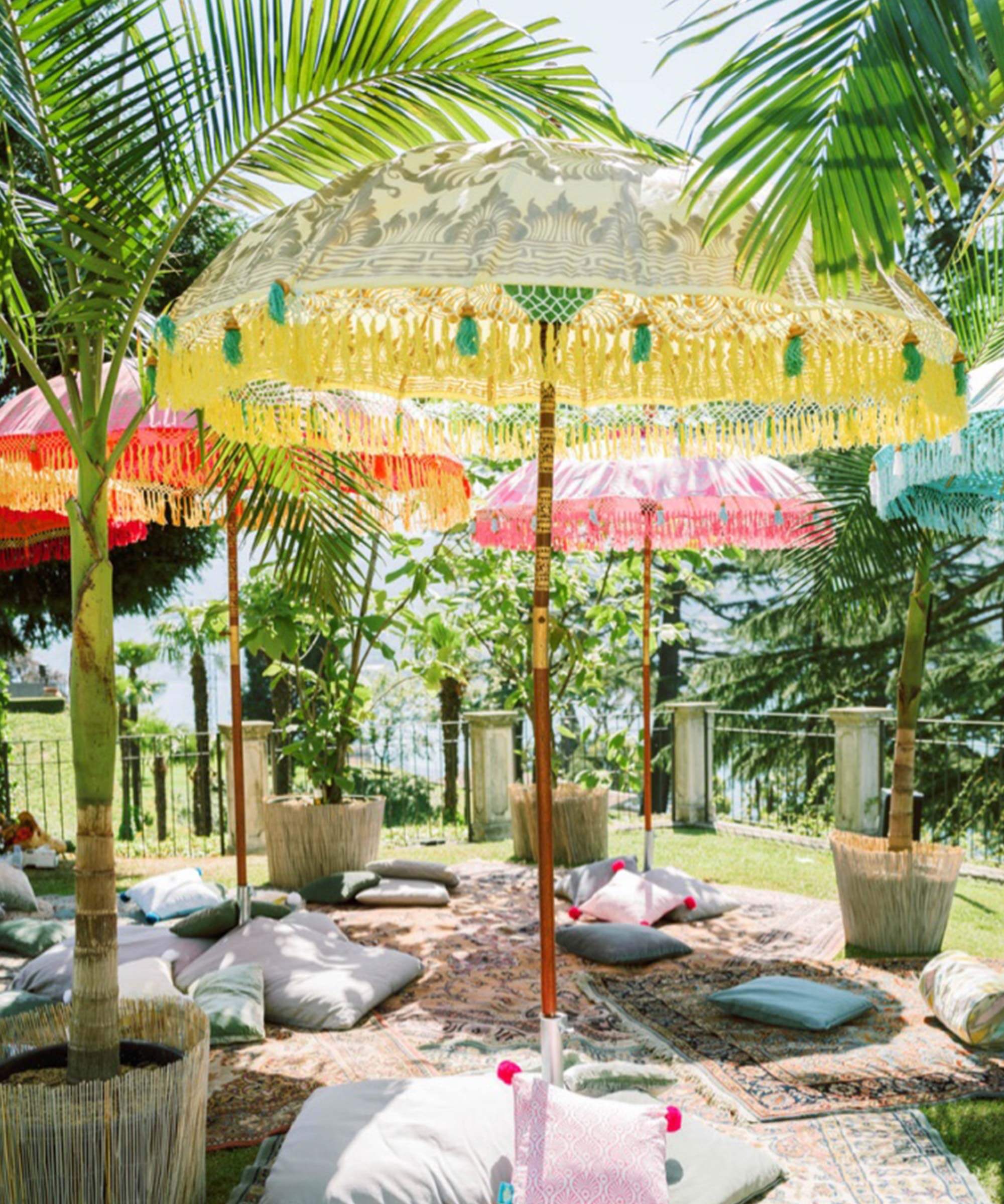 Goldie Round Bamboo Parasol