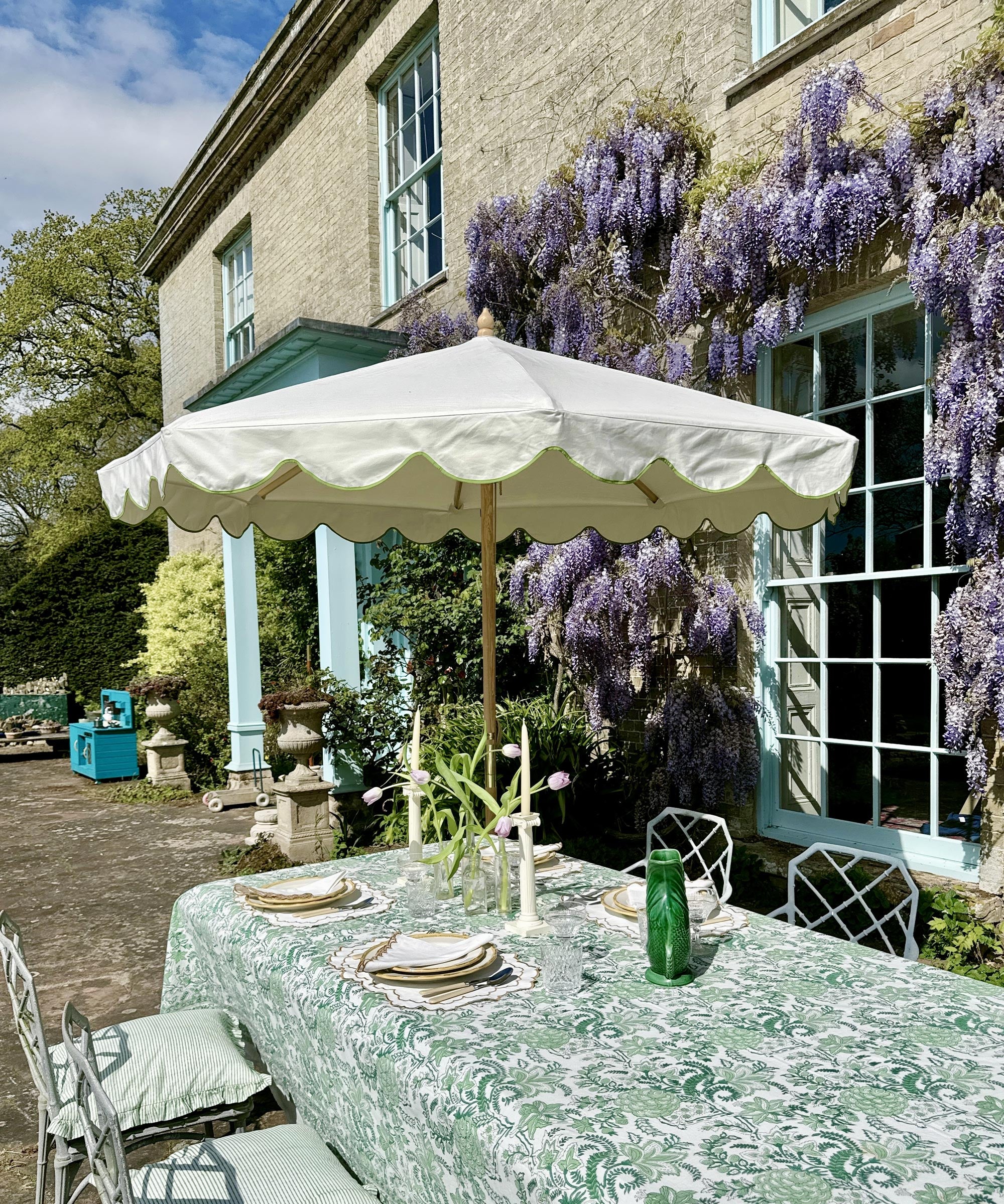 East London Parasol Company Ltd - Green Holly Octagonal Parasol