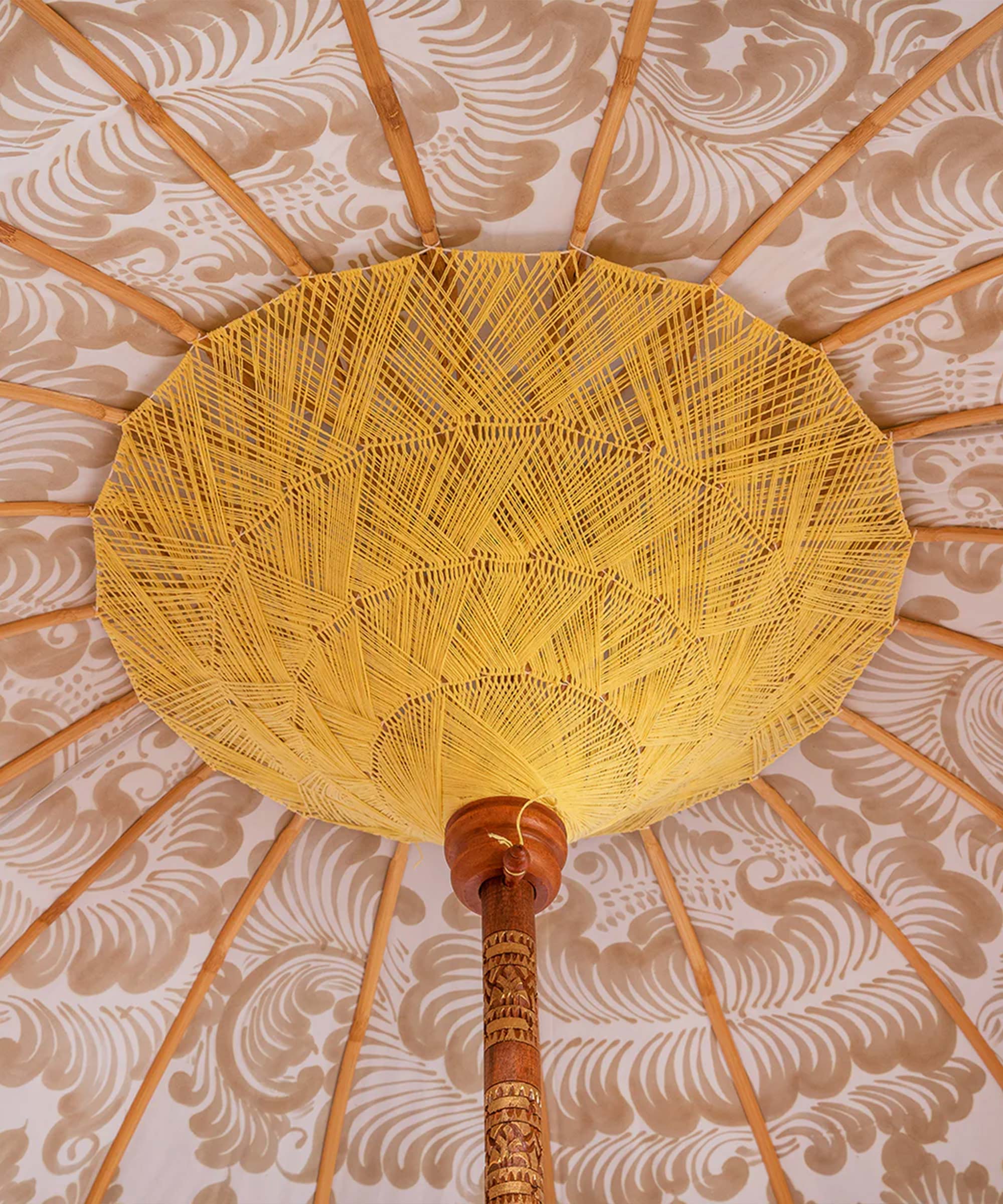 Hugo Round Bamboo Parasol