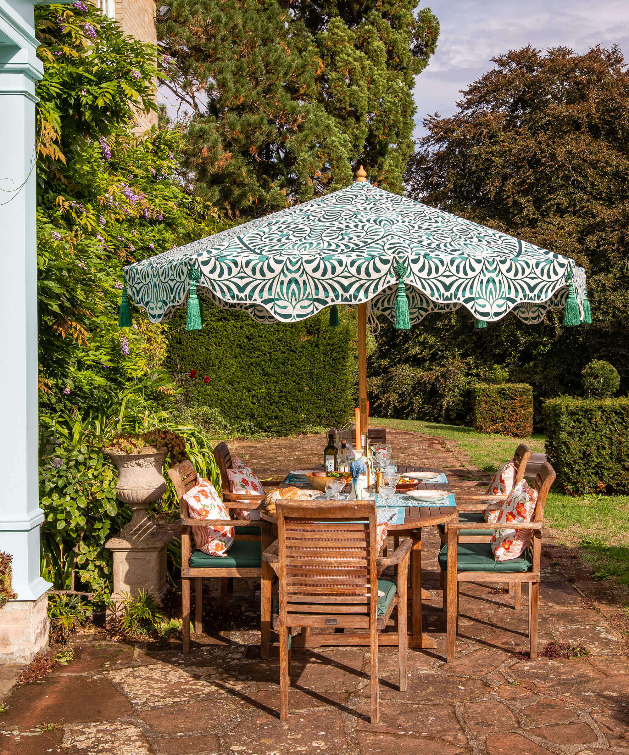 Lexham Teal Octagonal Parasol