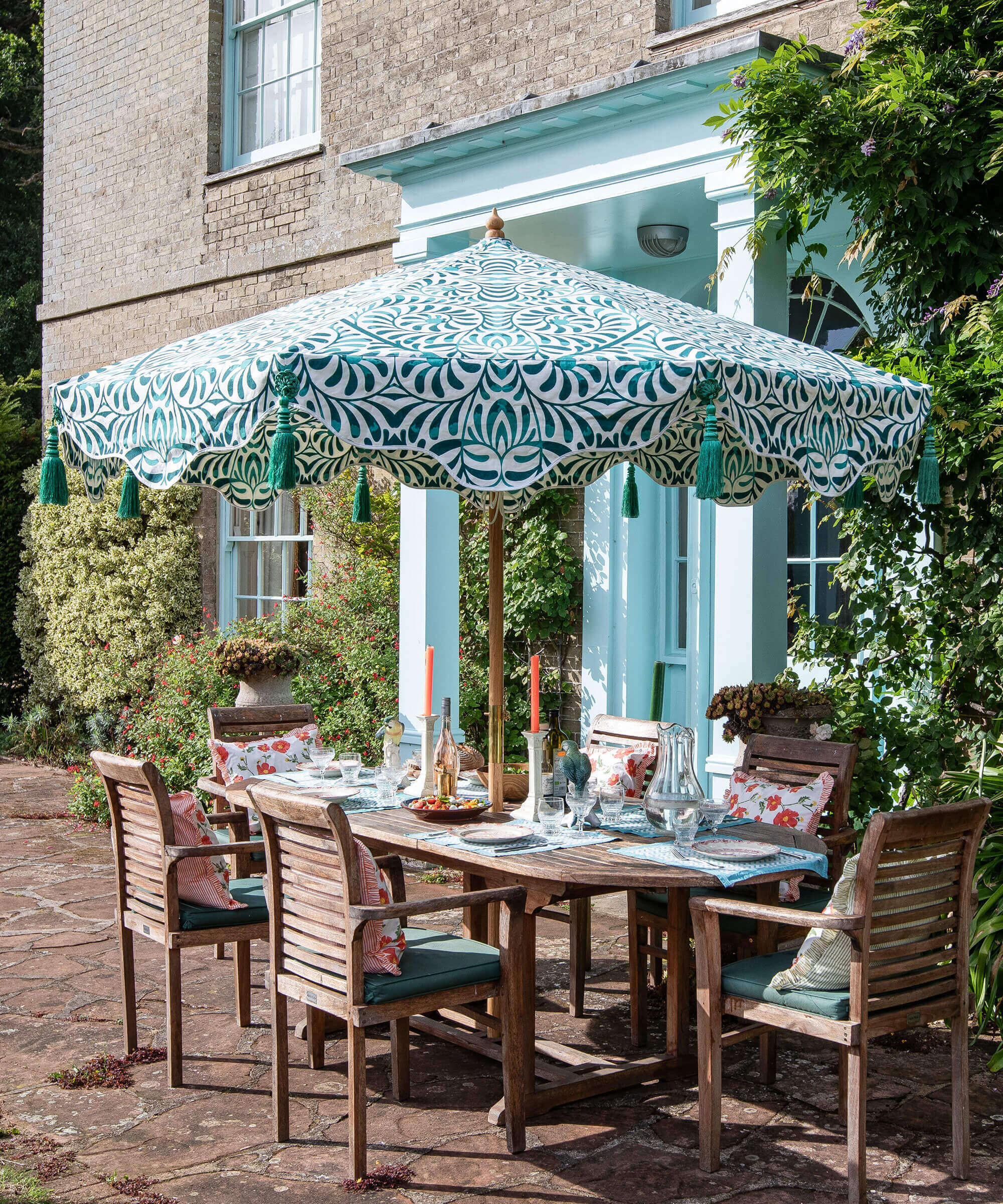 Lexham Teal Octagonal Parasol