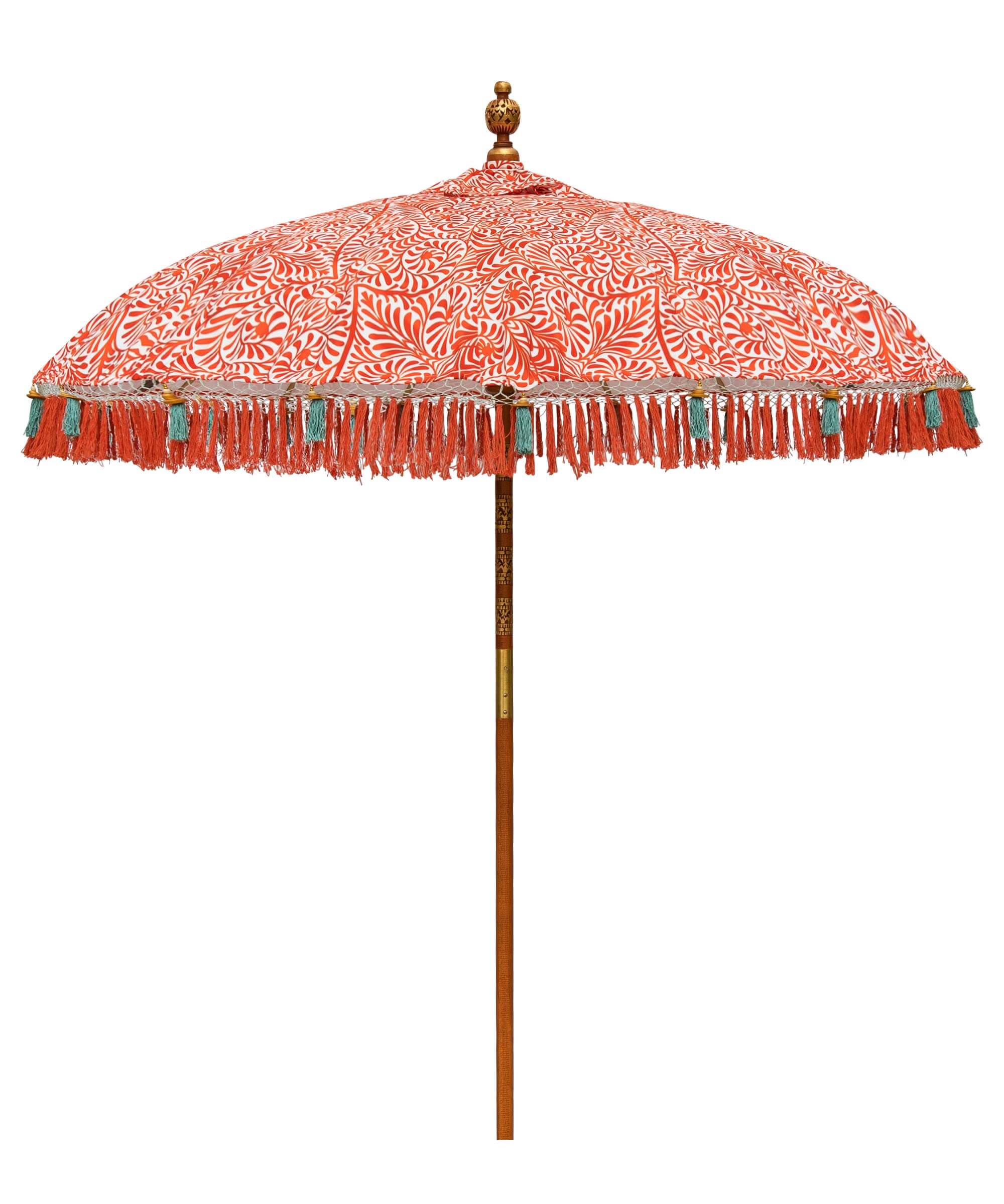 Lexham Terracotta Round Bamboo Parasol