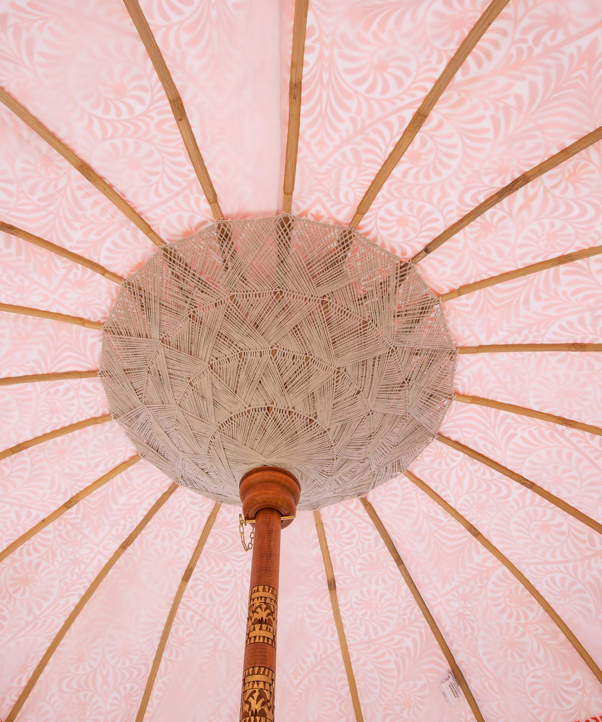 Lexham Terracotta Round Bamboo Parasol