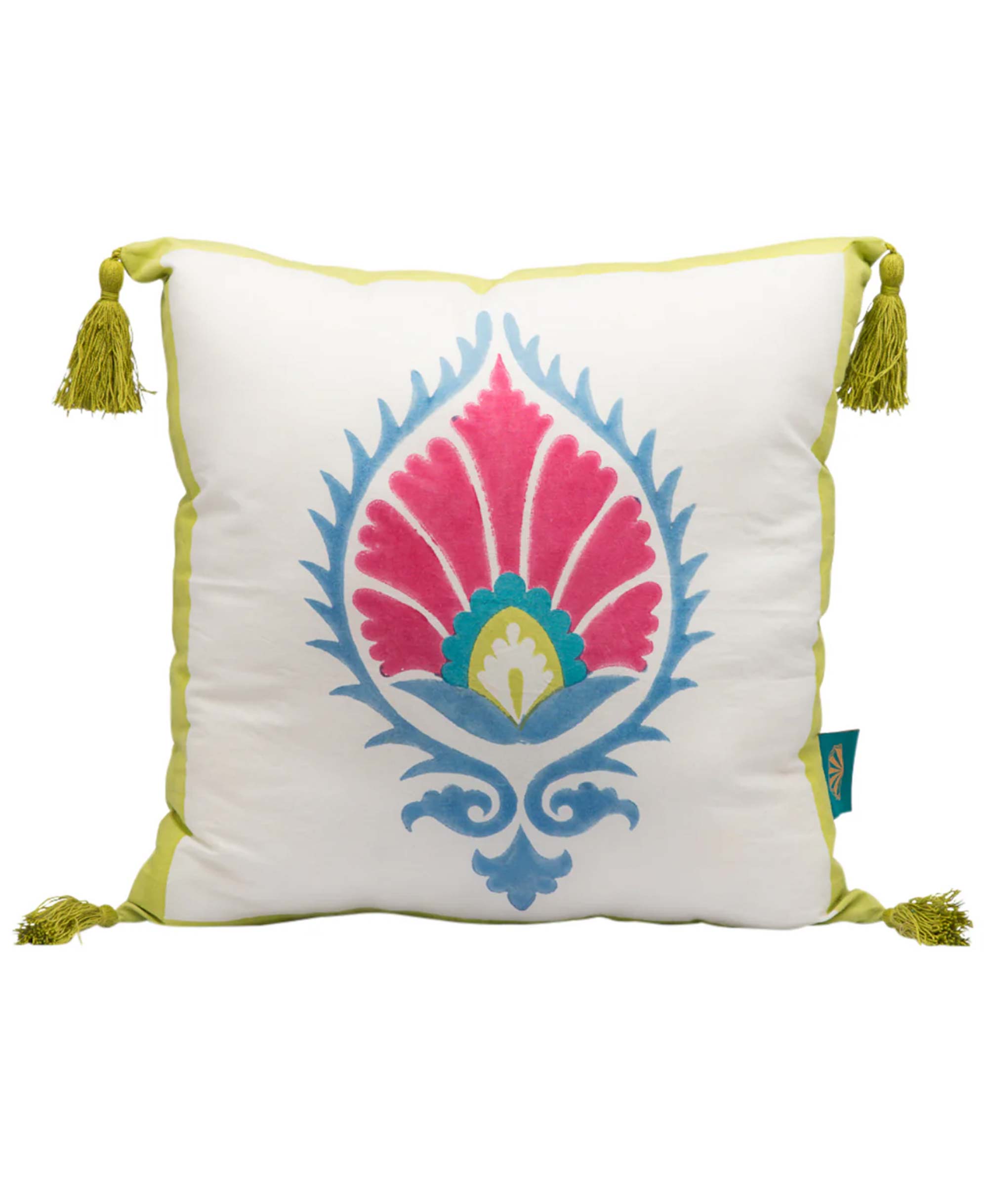 Lime Suzani Cushion