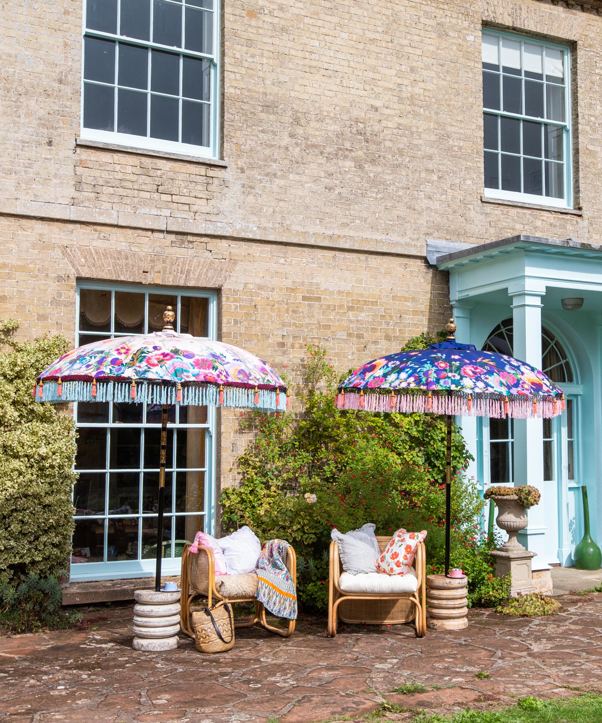 Natasha Light Round Bamboo Parasol