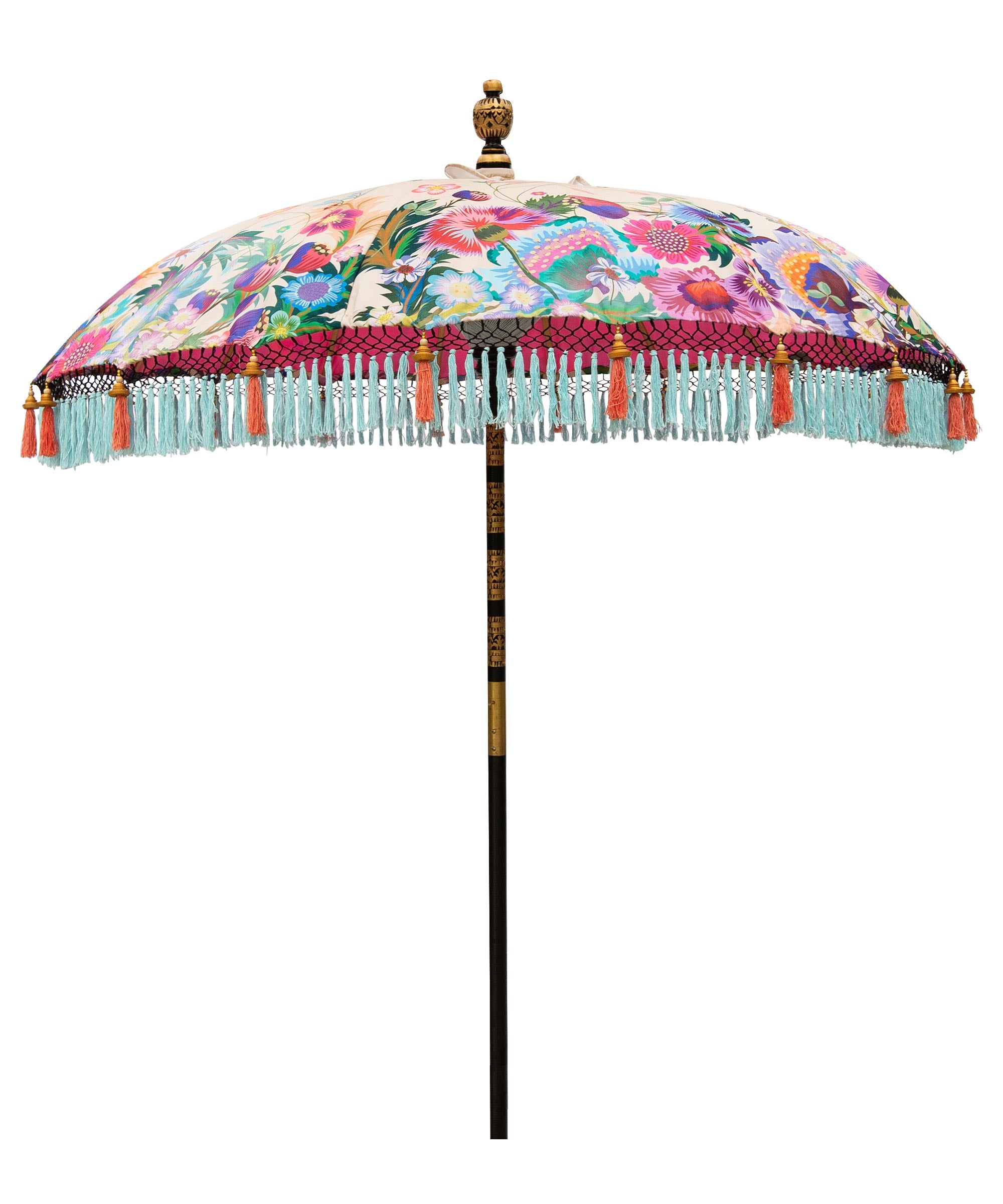 Natasha Light Round Bamboo Parasol