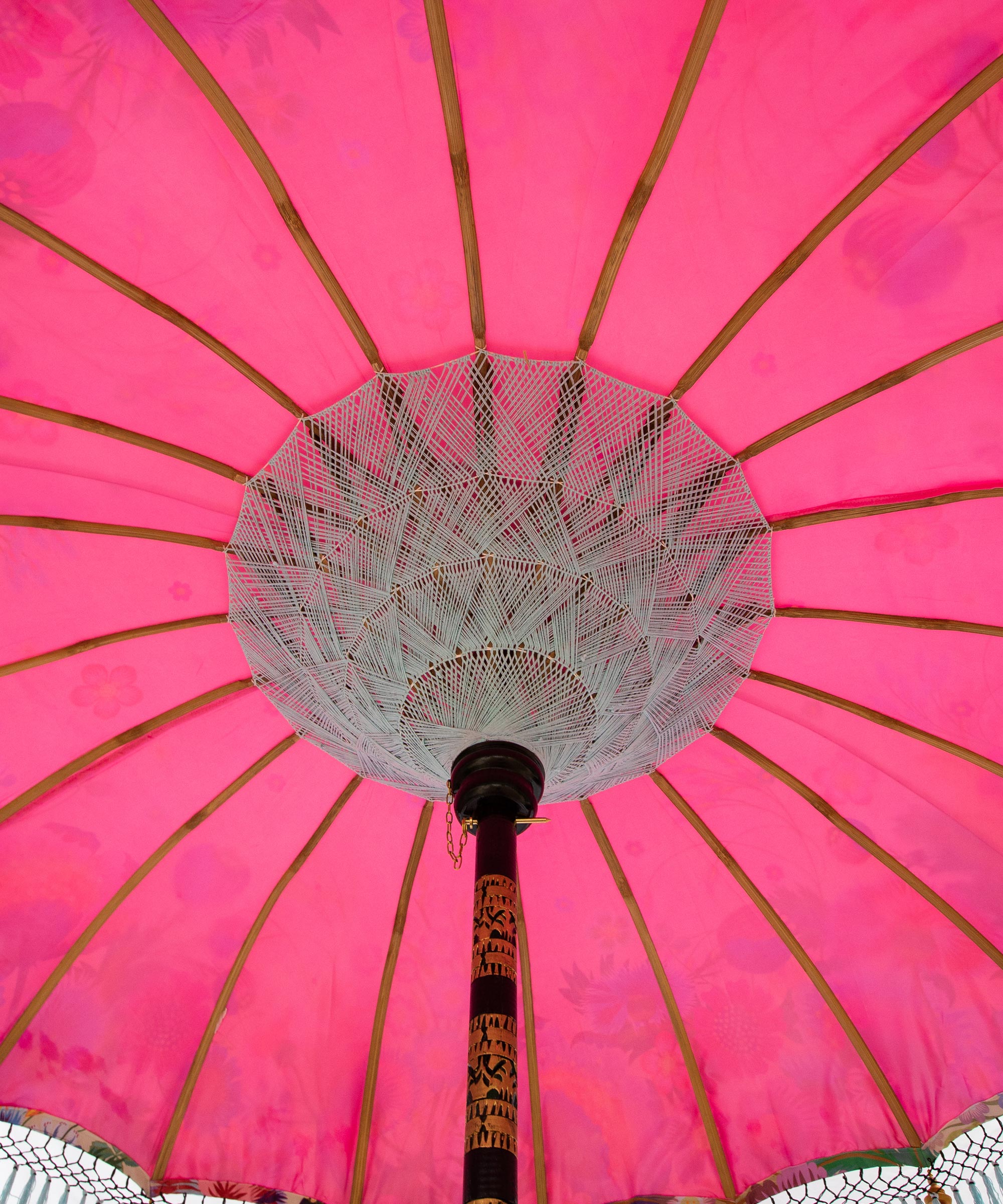 Natasha Light Round Bamboo Parasol