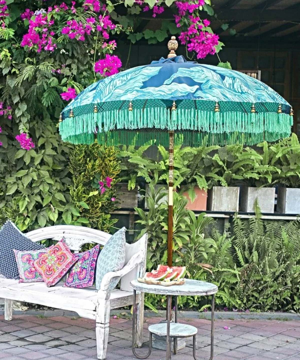 East London Parasol Company Ltd - Nina Round Bamboo Parasol (Only 1 Left)