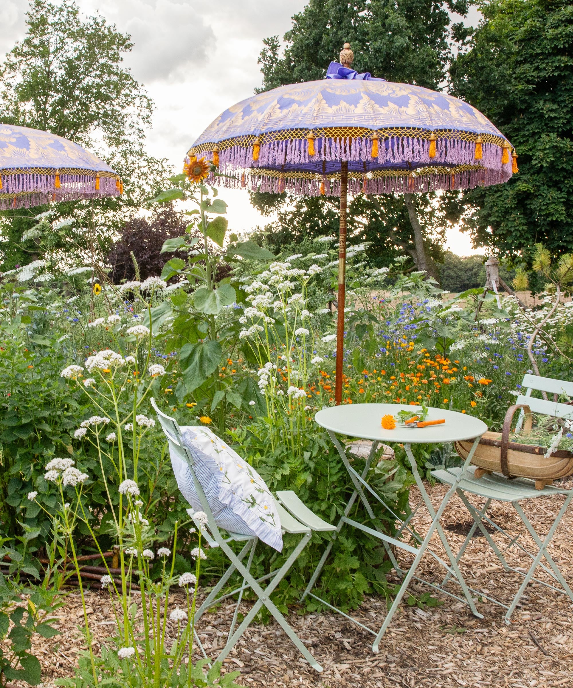 Sallie Round Bamboo Parasol