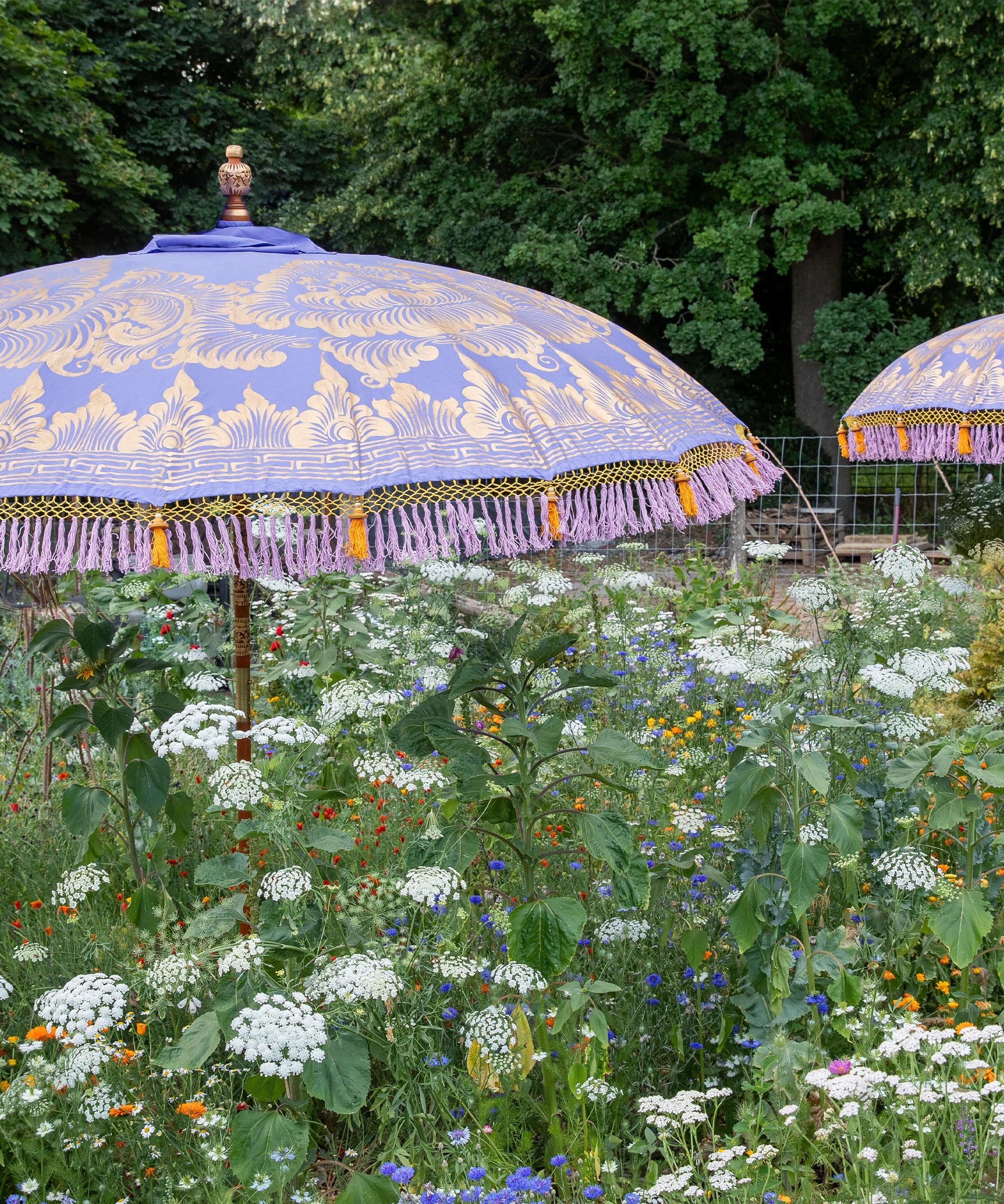 Sallie Round Bamboo Parasol