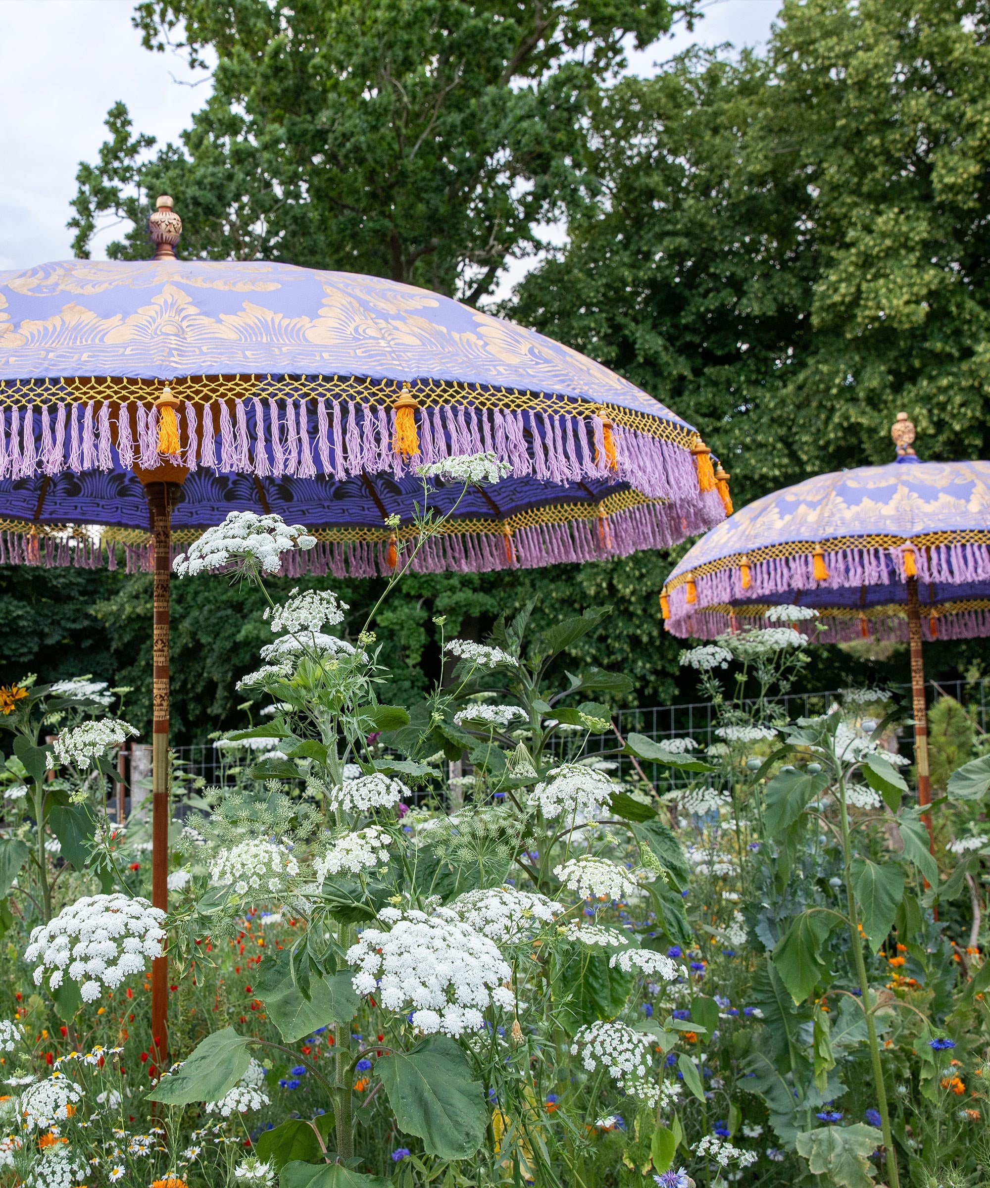 Sallie Round Bamboo Parasol