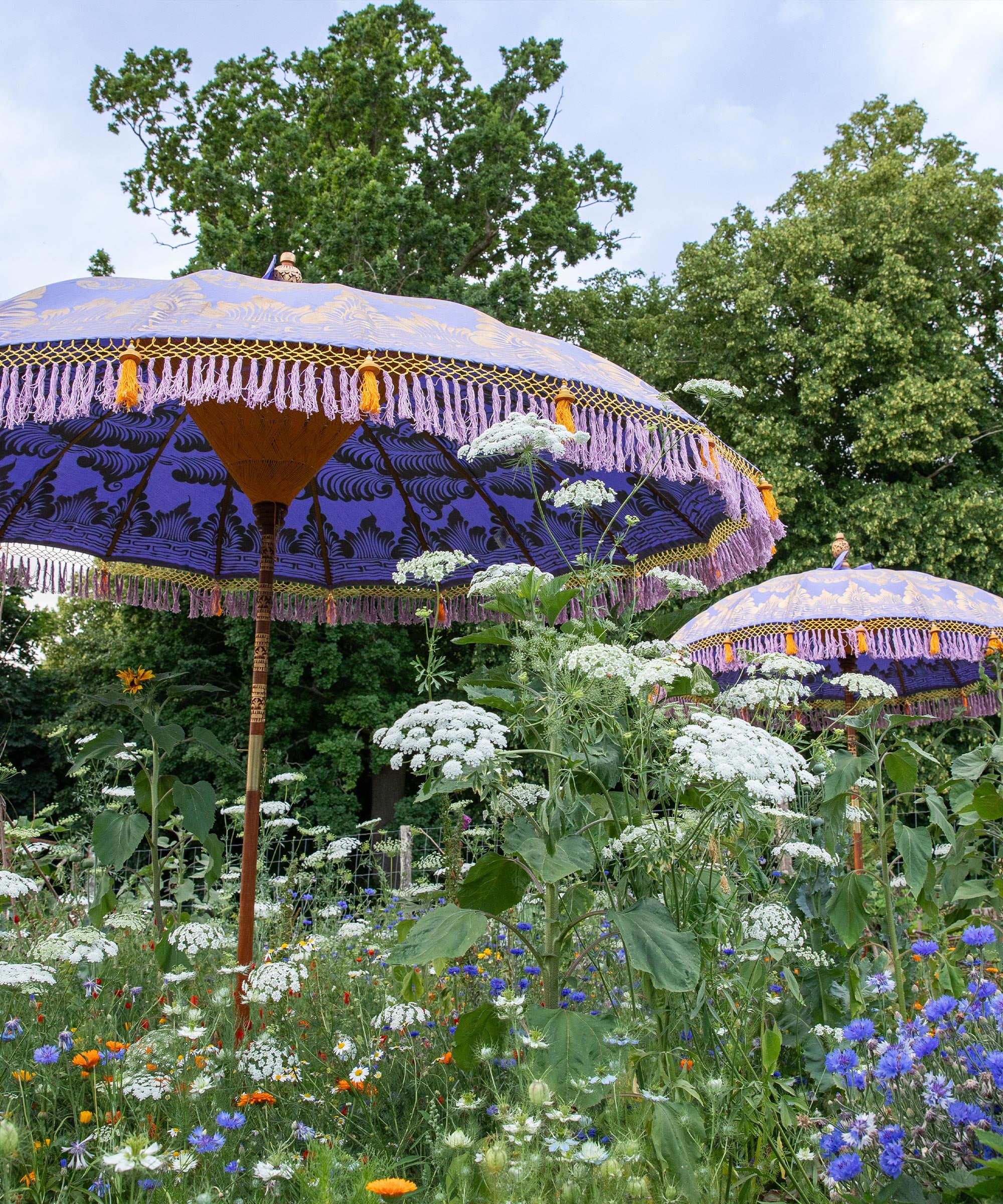 Sallie Round Bamboo Parasol