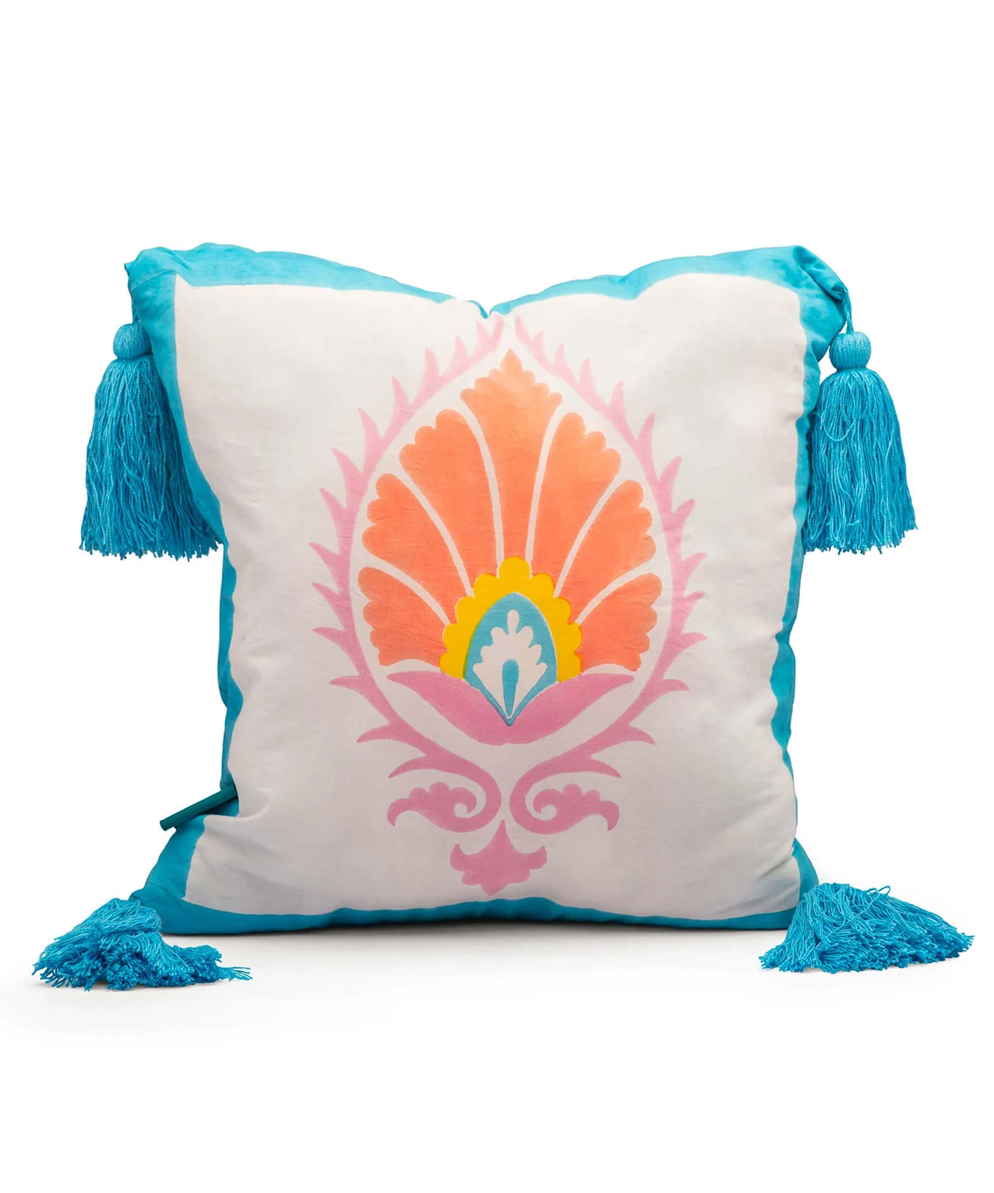 Sky Blue Suzani Cushion