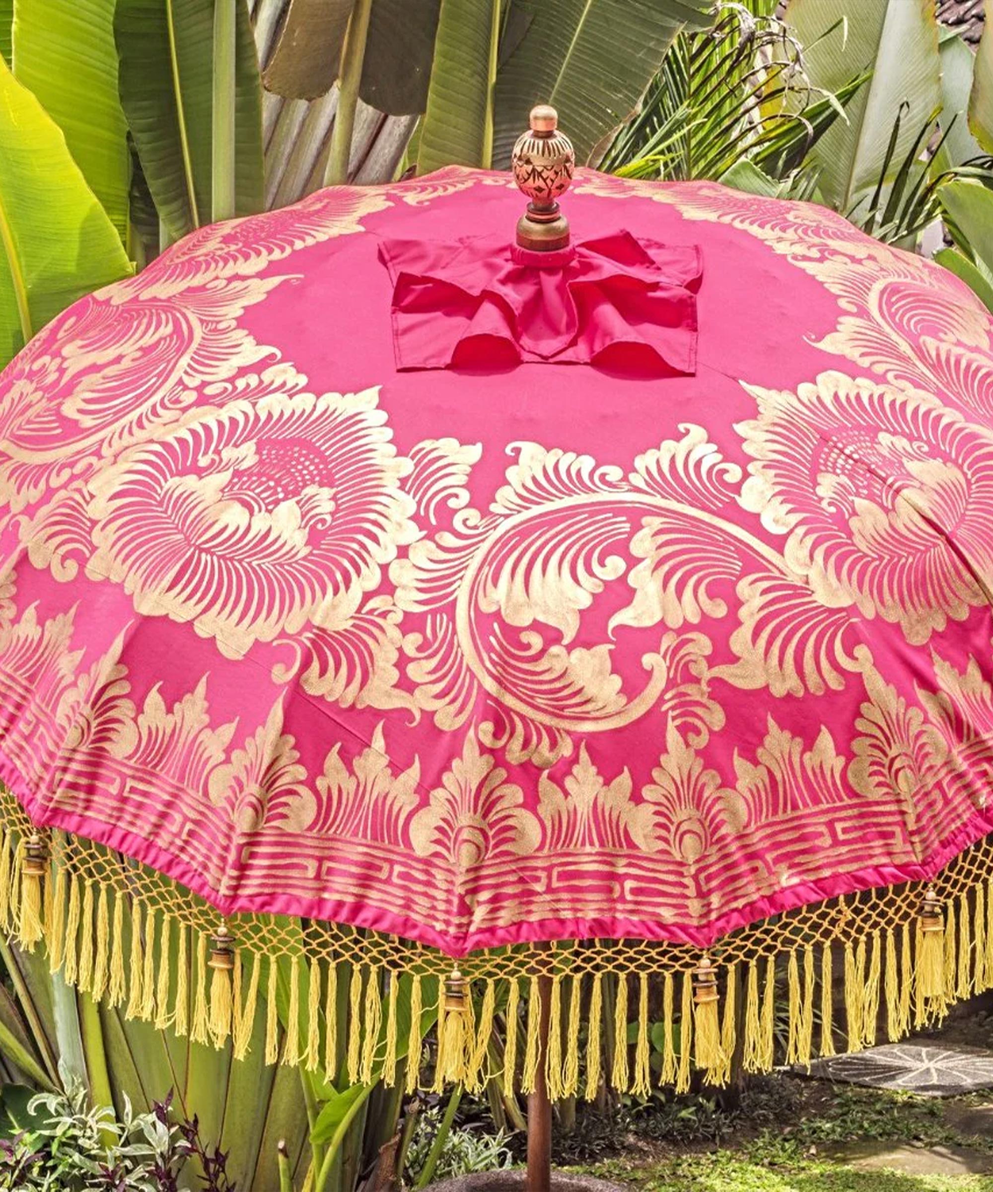 Whitney Round Bamboo Parasol