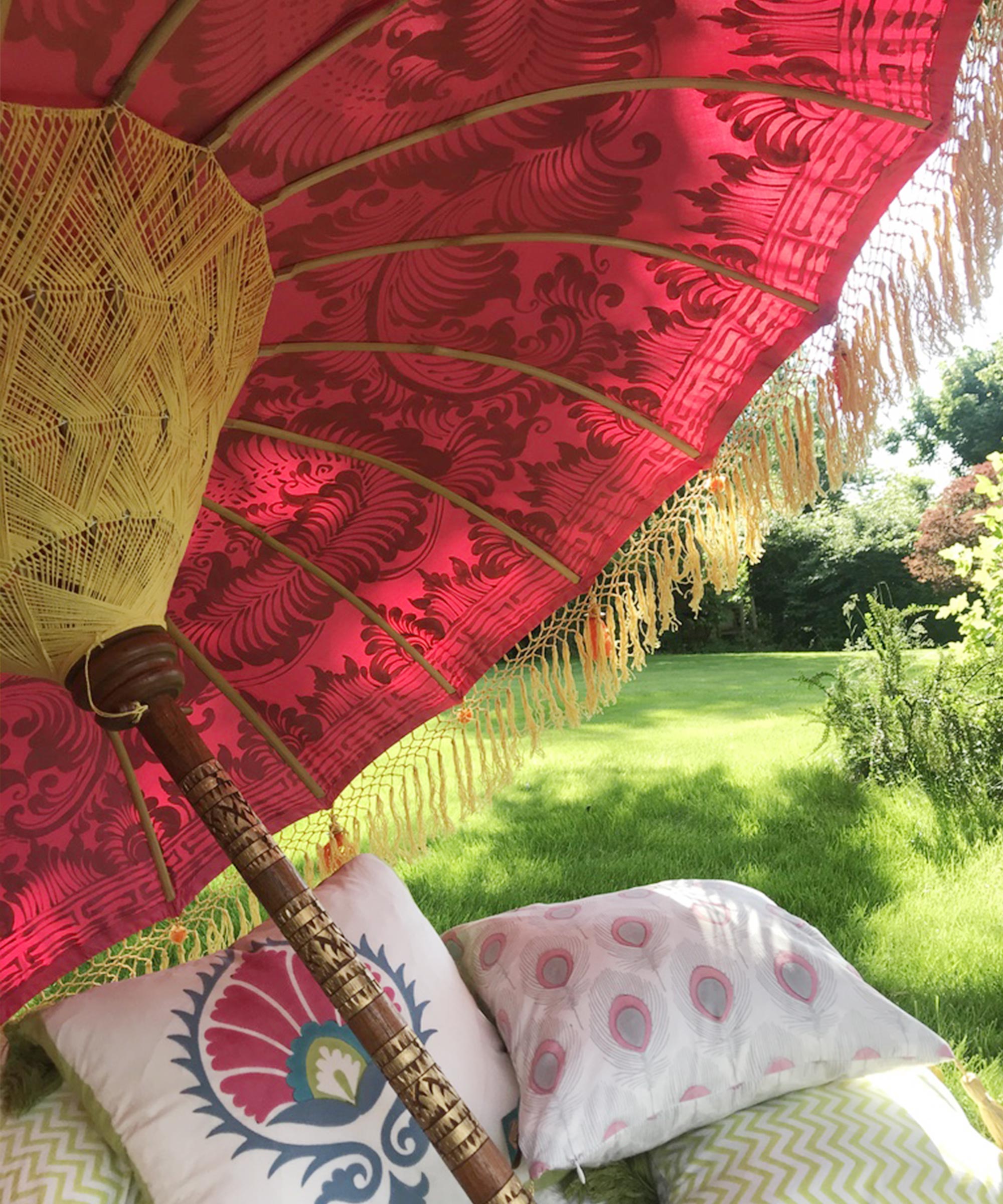 Whitney Round Bamboo Parasol