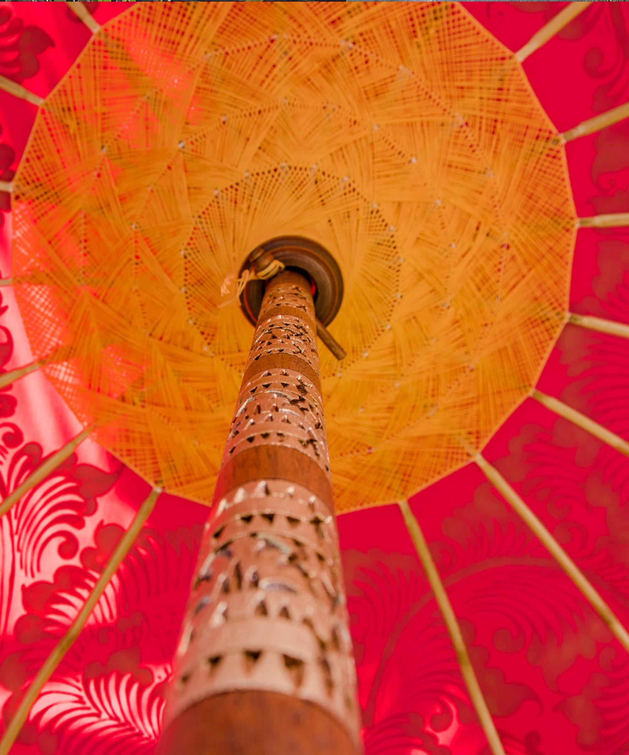 Whitney Round Bamboo Parasol