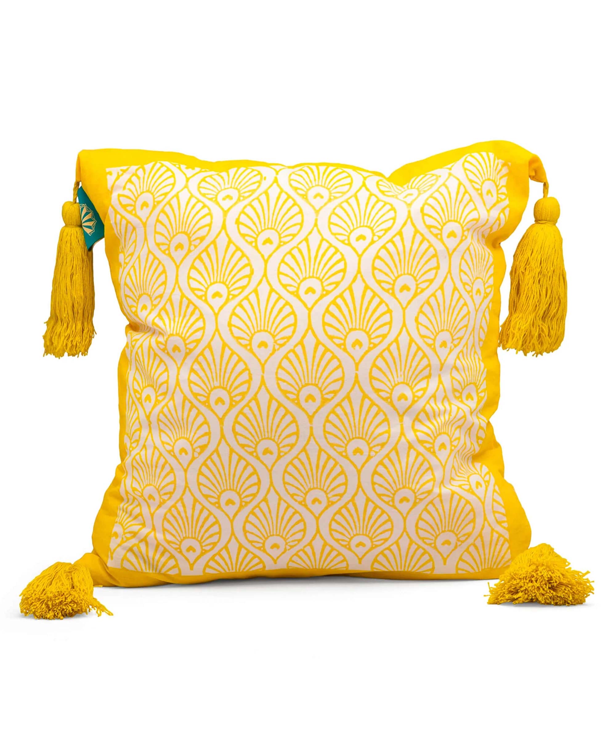 Yellow Suzani Cushion