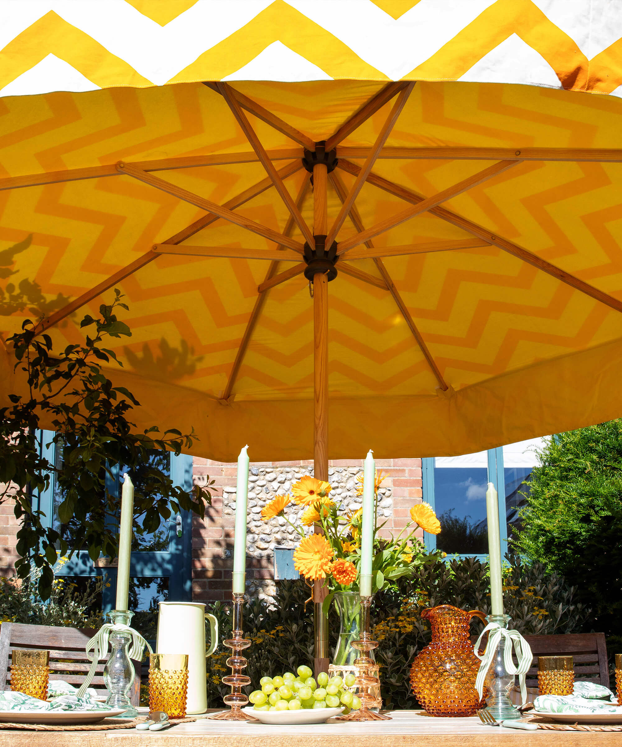 Edmund Citrus Octagonal Parasol