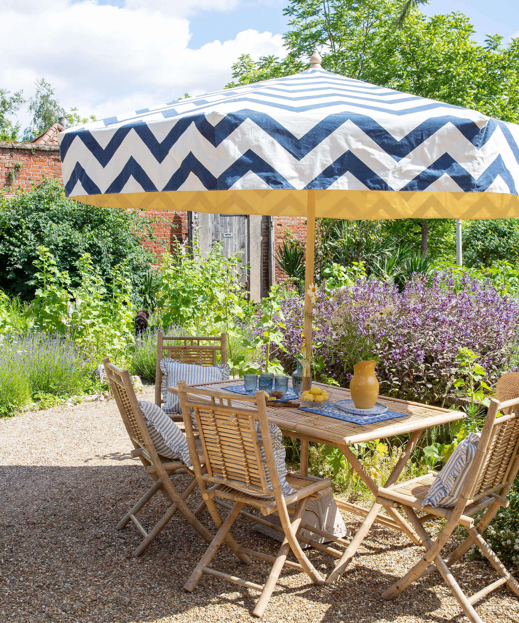 Edmund Indigo Octagonal Parasol