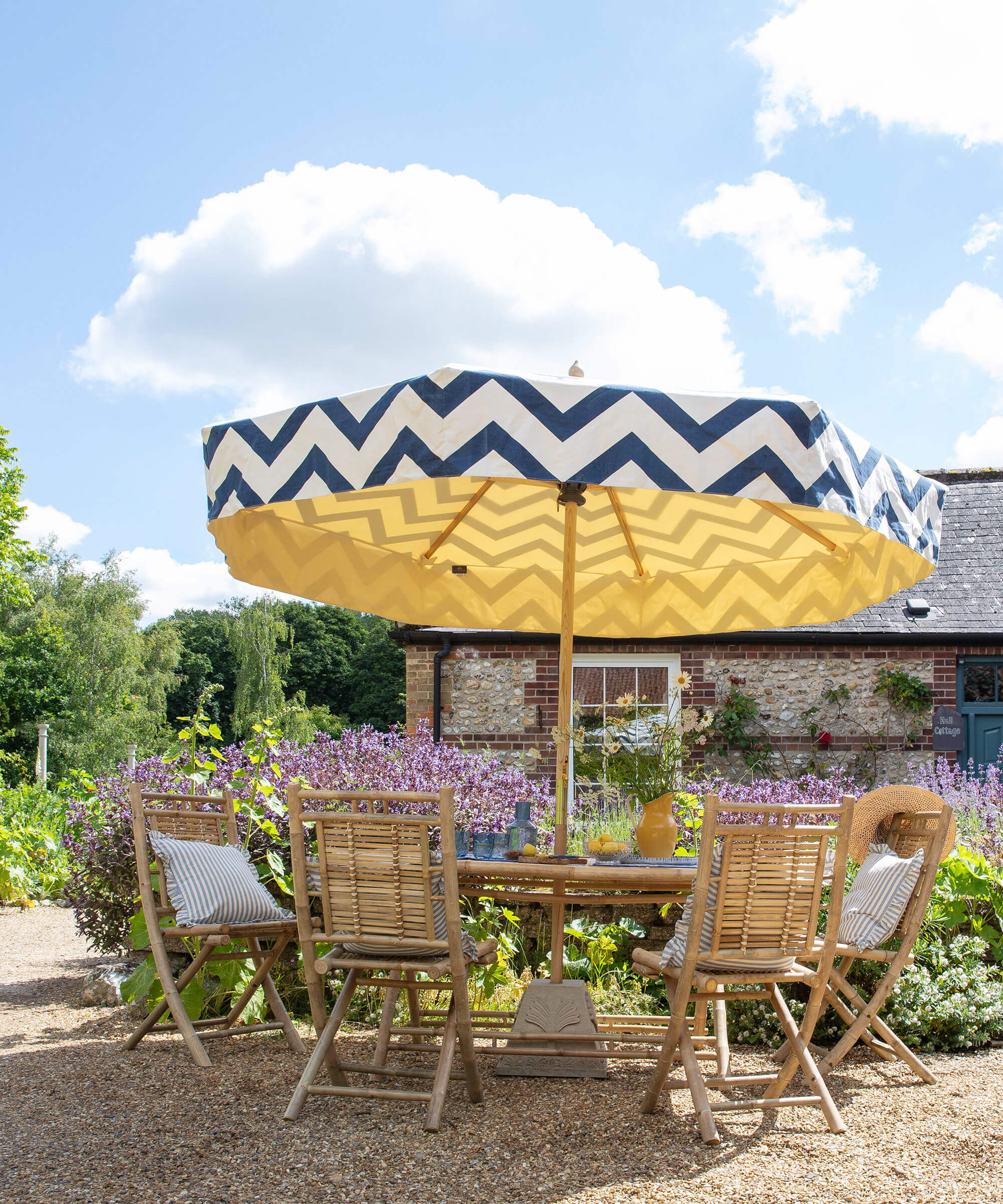 Edmund Indigo Octagonal Parasol