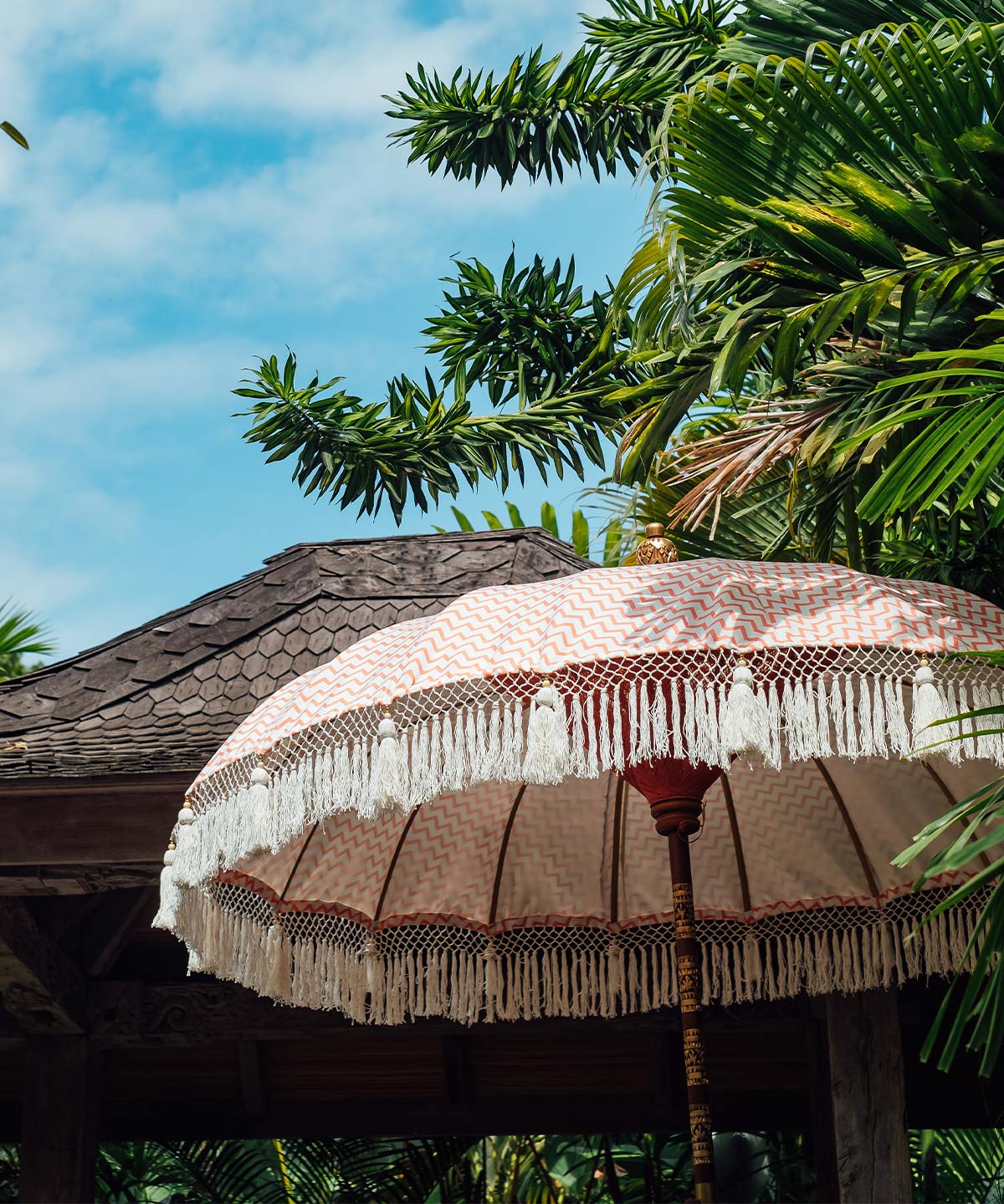 East London Parasol Company Ltd - Kate Round Bamboo Parasol (Only 1 left)