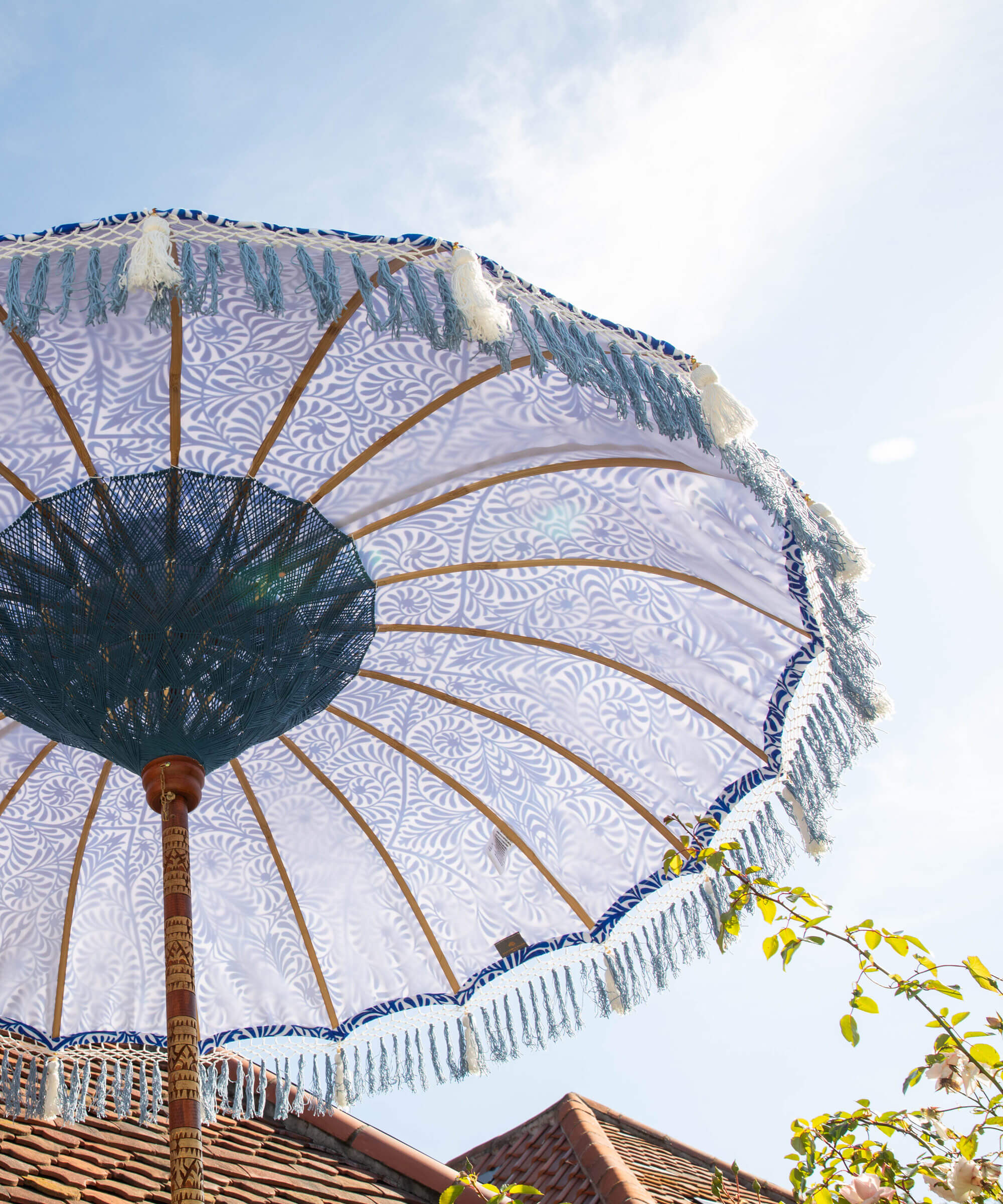 Lexham Lapis Round Bamboo Parasol