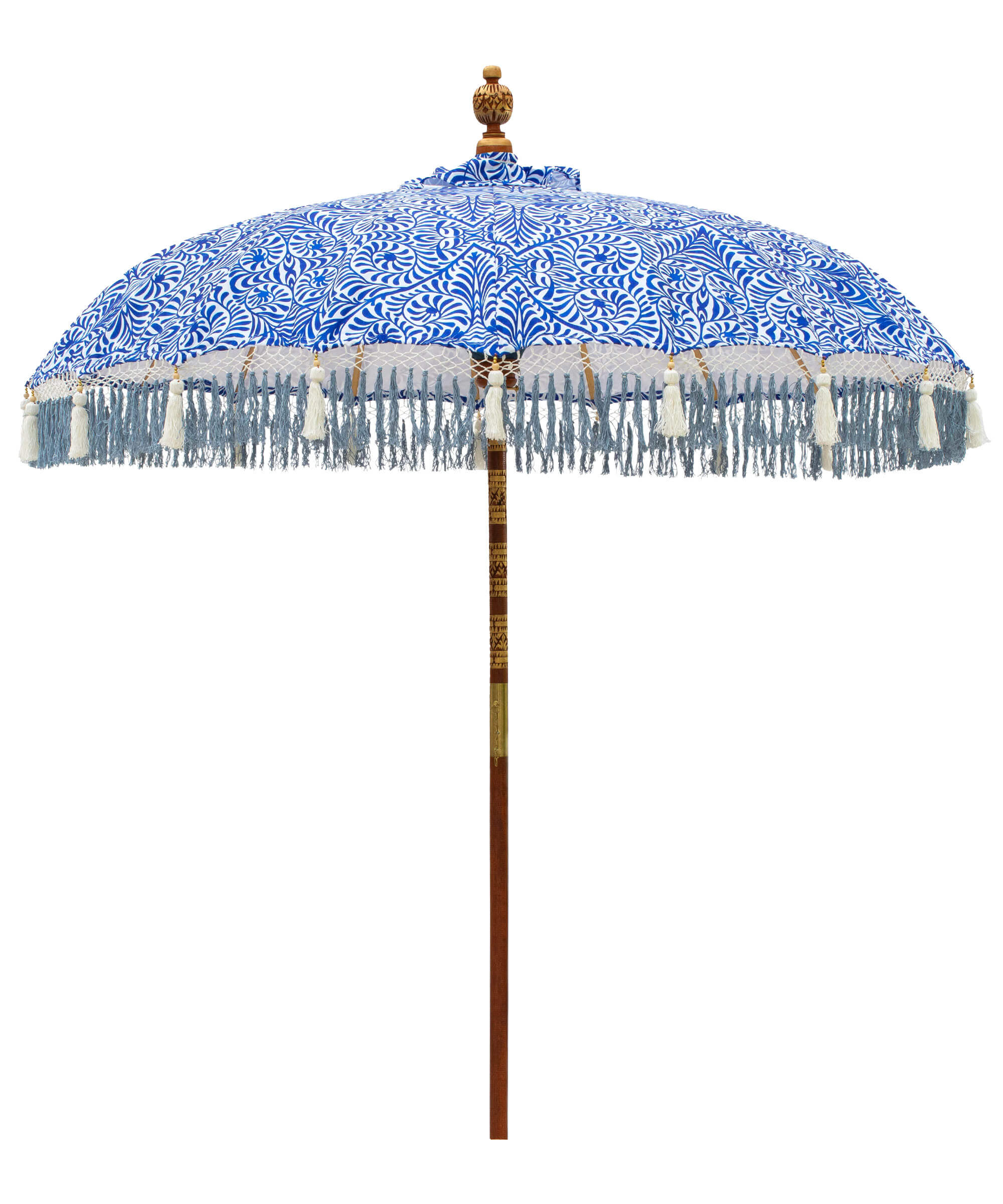 Lexham Lapis Round Bamboo Parasol