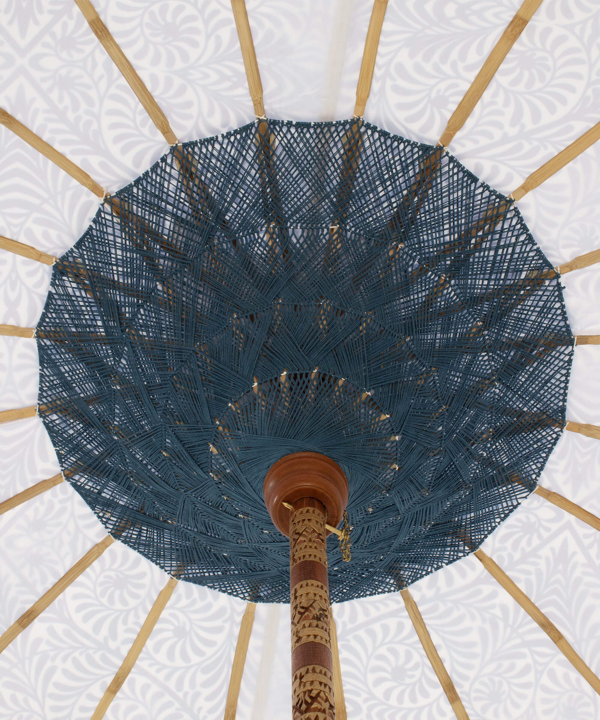 Lexham Lapis Round Bamboo Parasol